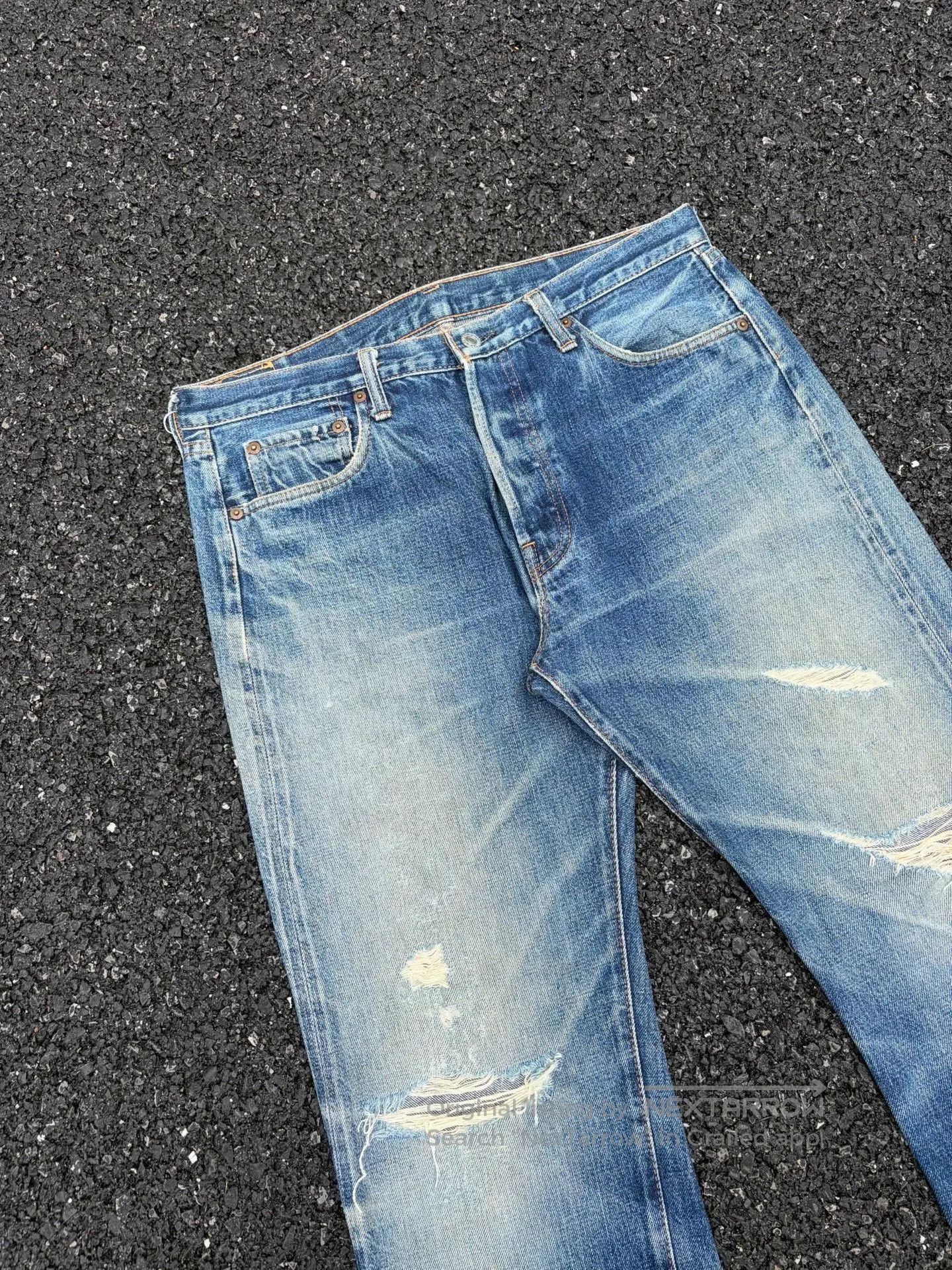 Vintage Vintage 2000s Retro Blue Denim Jeans. Size US 37 - 2 Thumbnail