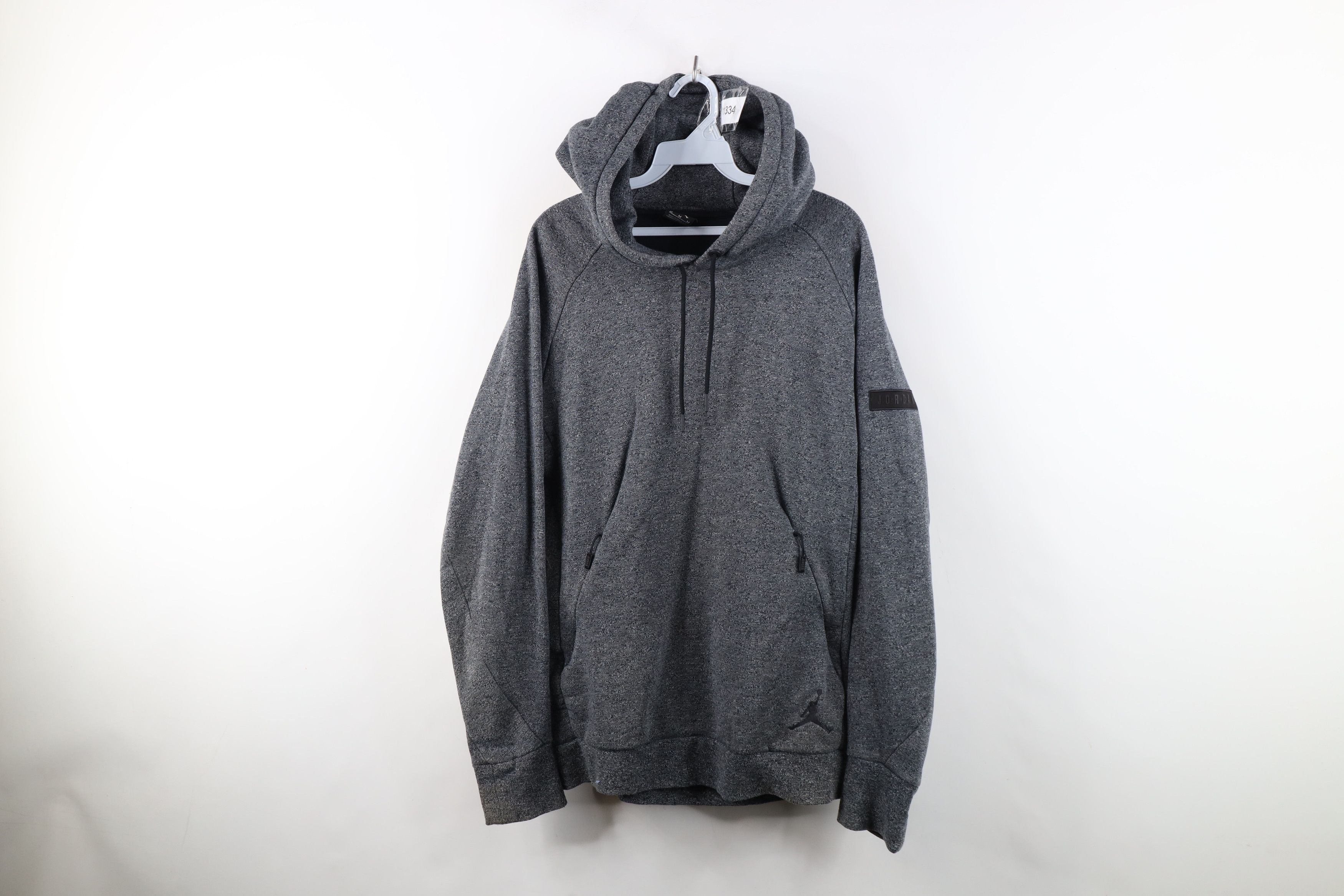 Nike Nike Air Jordan Spell Out Hoodie Sweatshirt Heather Gray Size US M / EU 48-50 / 2 - 1 Thumbnail