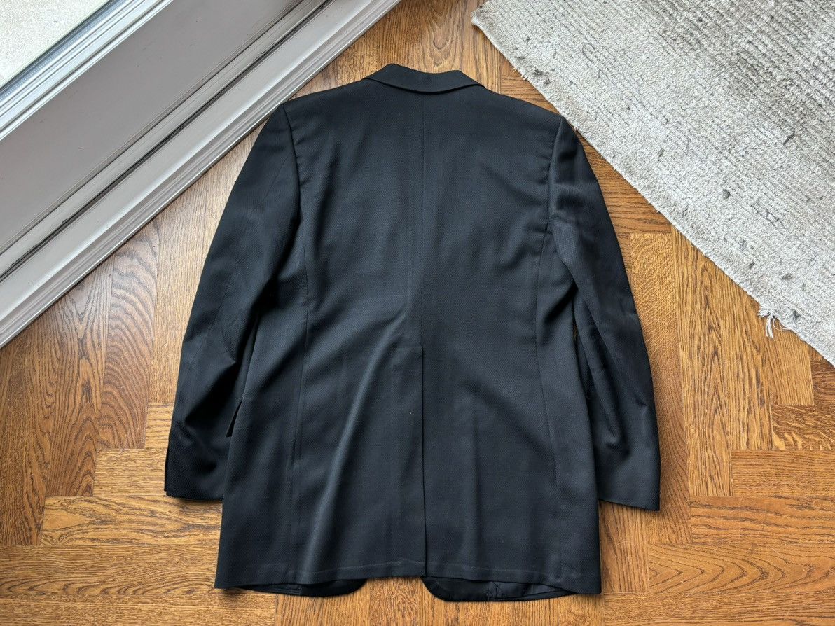 Vintage 1970s Two Piece Suit Vintage Suspender Pants Satin Lapel Size 50R - 6 Thumbnail