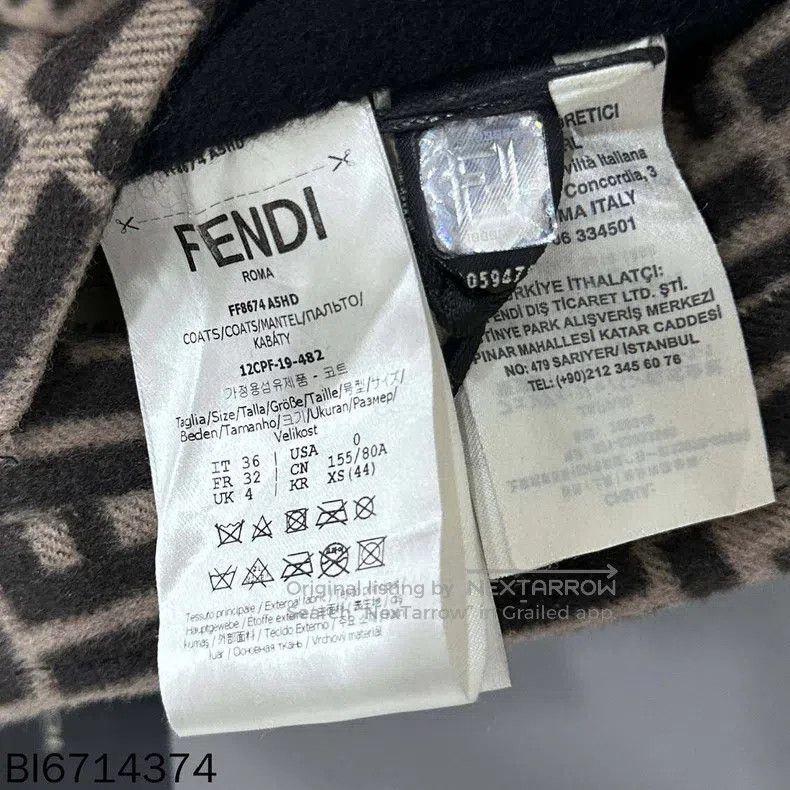 Fendi Fendi Double-sided printed logo coat Size XXS / US 00 / IT 34 - 5 Thumbnail