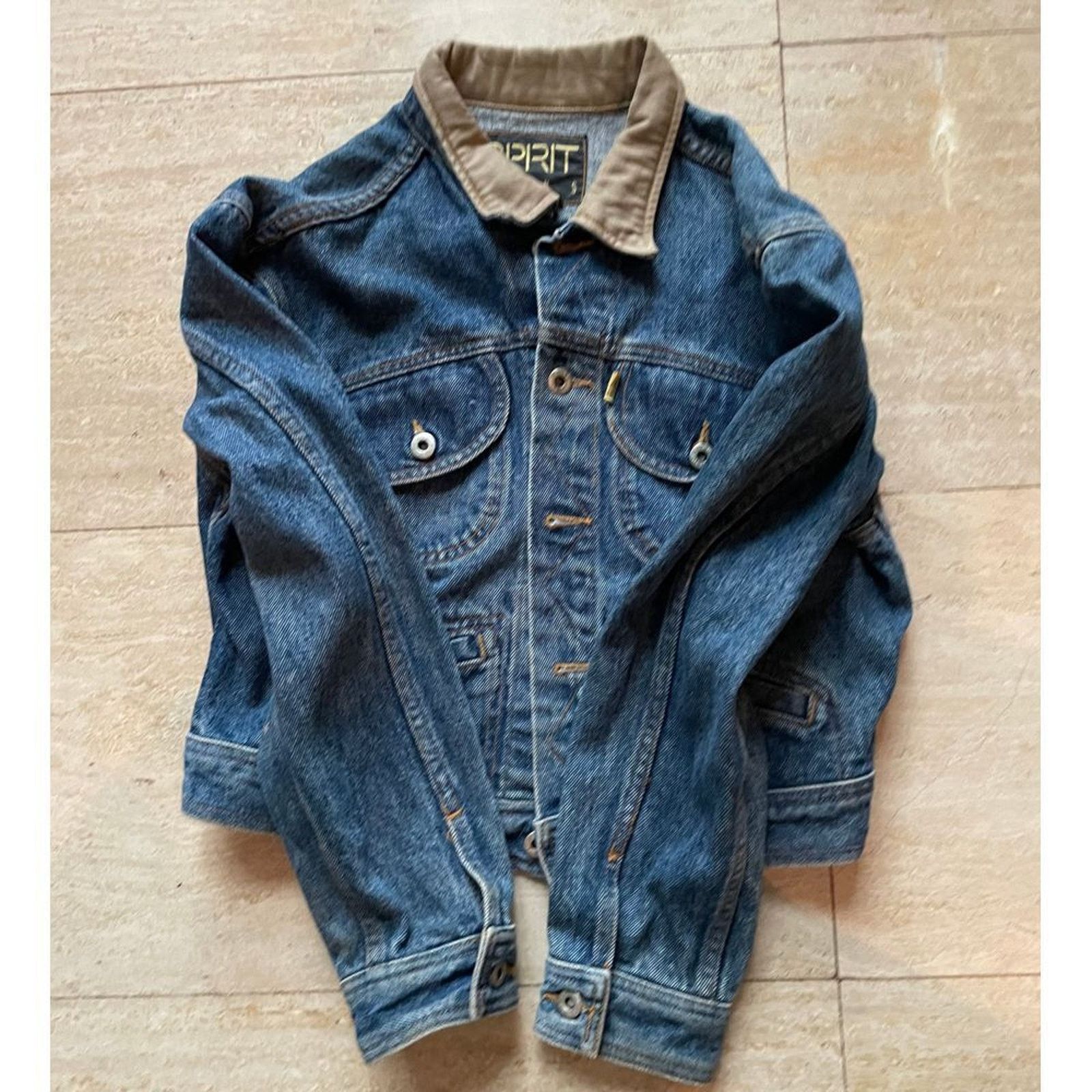 Esprit Esprit Vintage Cropped Denim Jacket with Contrast 90s stle L Size US L / EU 52-54 / 3 - 5 Thumbnail