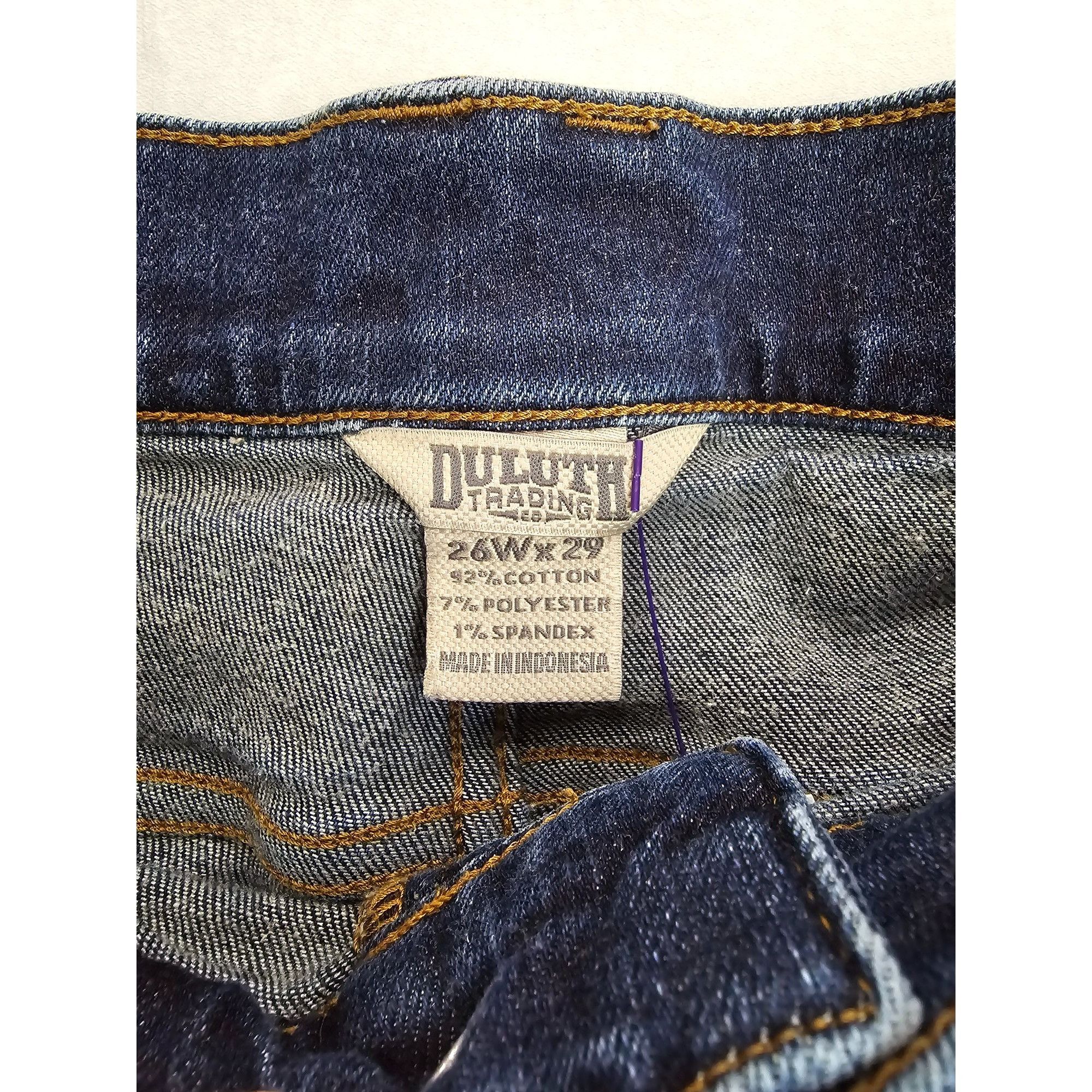 Other Duluth Trading Women's Plus Size Dark Wash Stretch Jeans 26W Size 29" - 4 Thumbnail