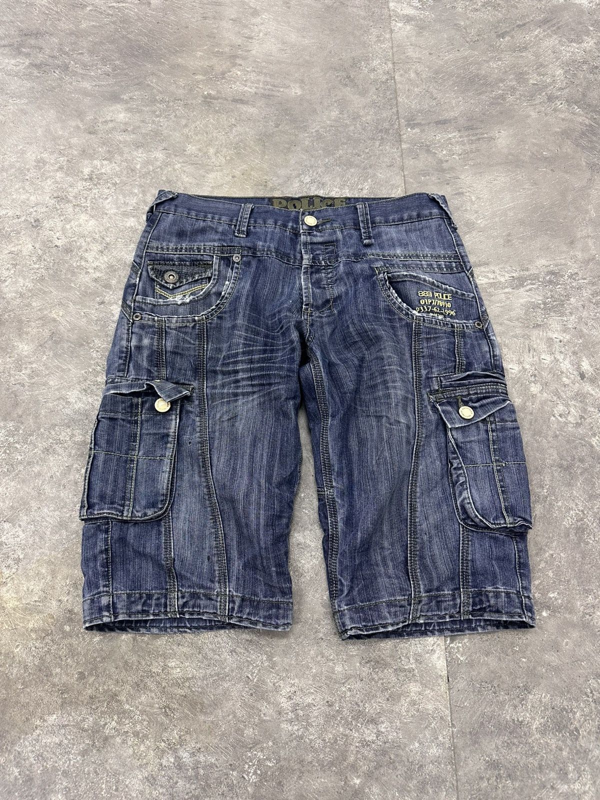 Vintage 883 Police Vintage Denim Baggy Shorts Size US 32 / EU 48 - 2 Thumbnail