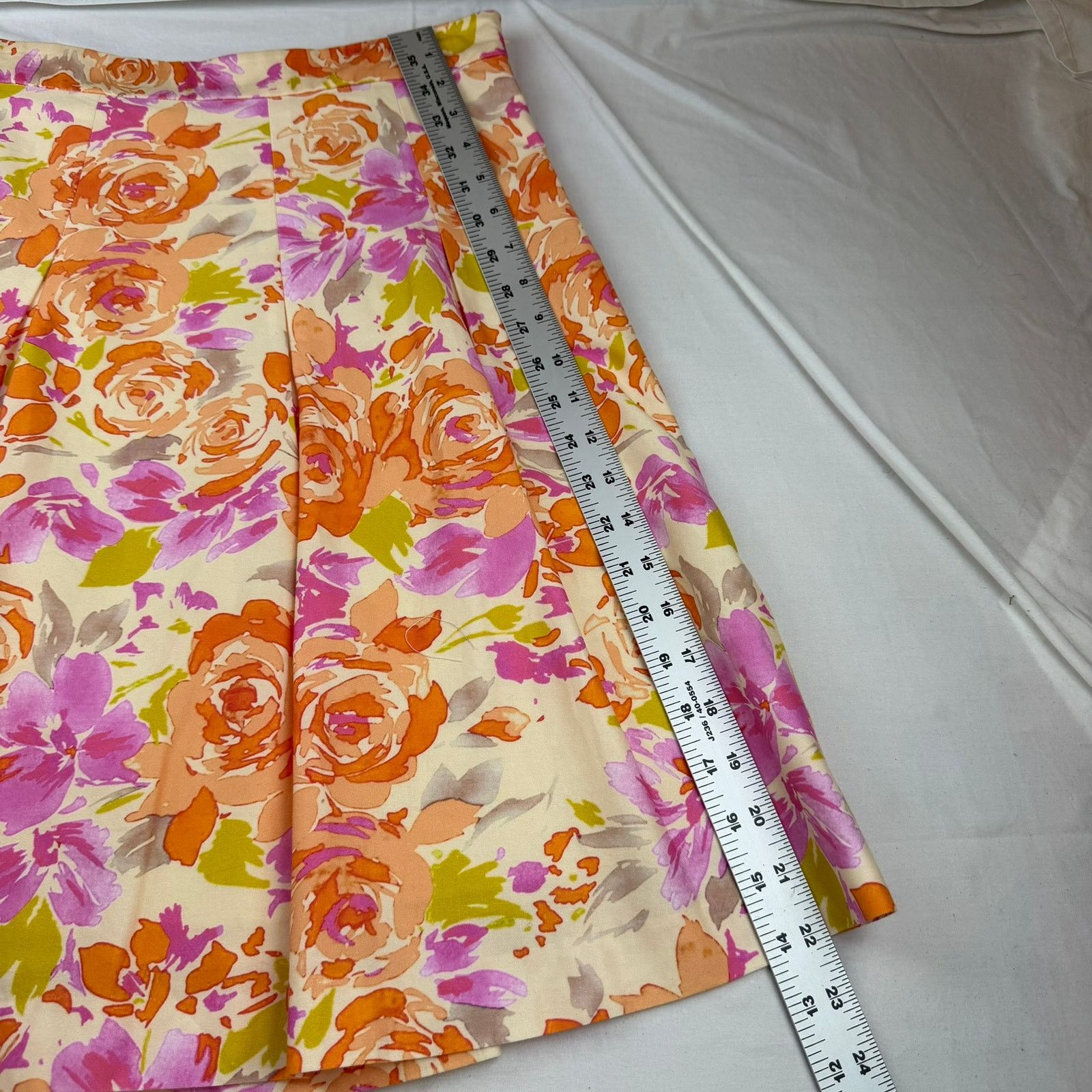 Other Garnet Hill Floral A-Line Pleated Skirt Size 6 Size 28" / US 6 / IT 42 - 5 Thumbnail