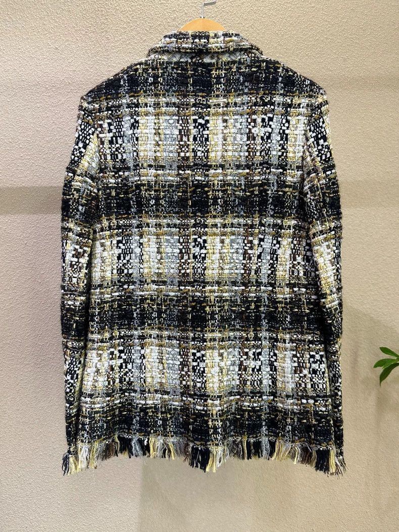 Chanel Chanel 19K snow series mixed color plaid tassel sequin jac Size XXS / US 00 / IT 34 - 2 Thumbnail