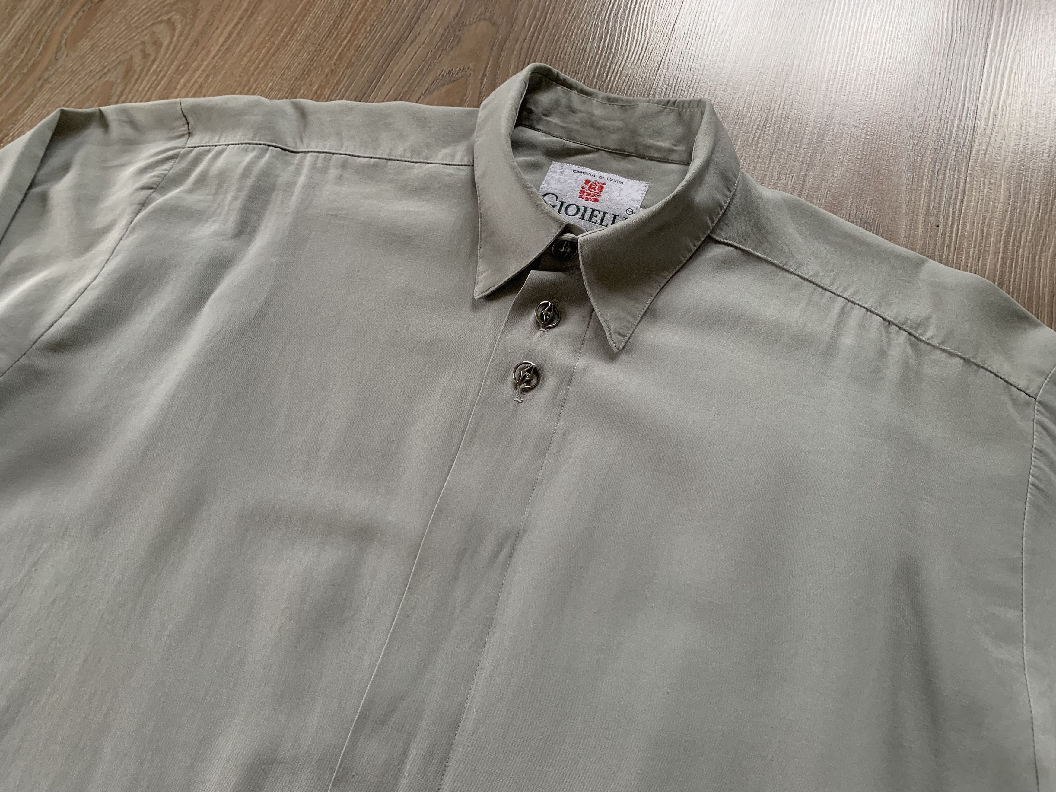 Designer Gioielli Italian Light Mens Western Long Sleeve Shirt Size US XXL / EU 58 / 5 - 4 Thumbnail