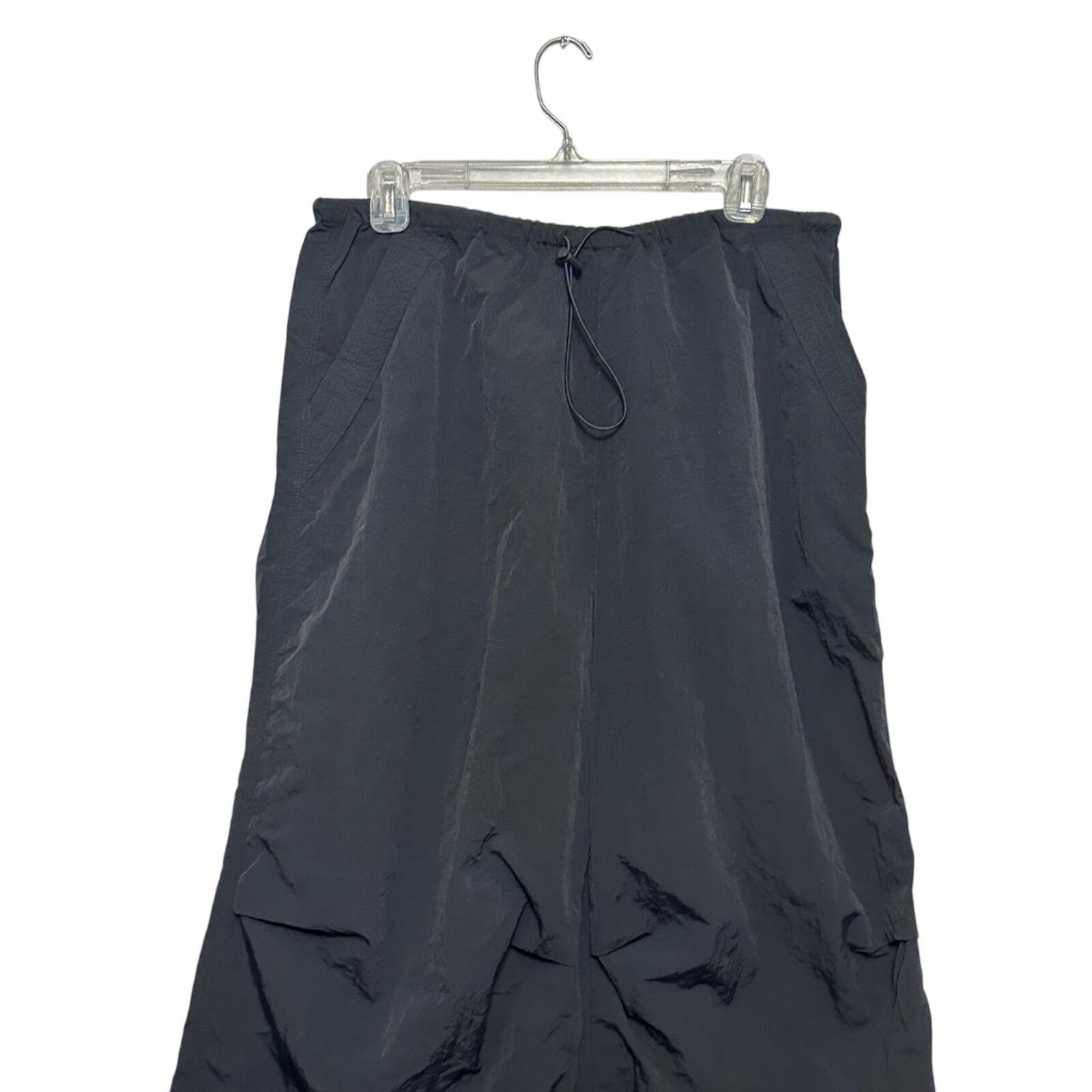 Asos ASOS Wide Leg Pants High Rise Style Bungee Cord Black 4 NWT Size 30" / US 8 / IT 44 - 2 Thumbnail