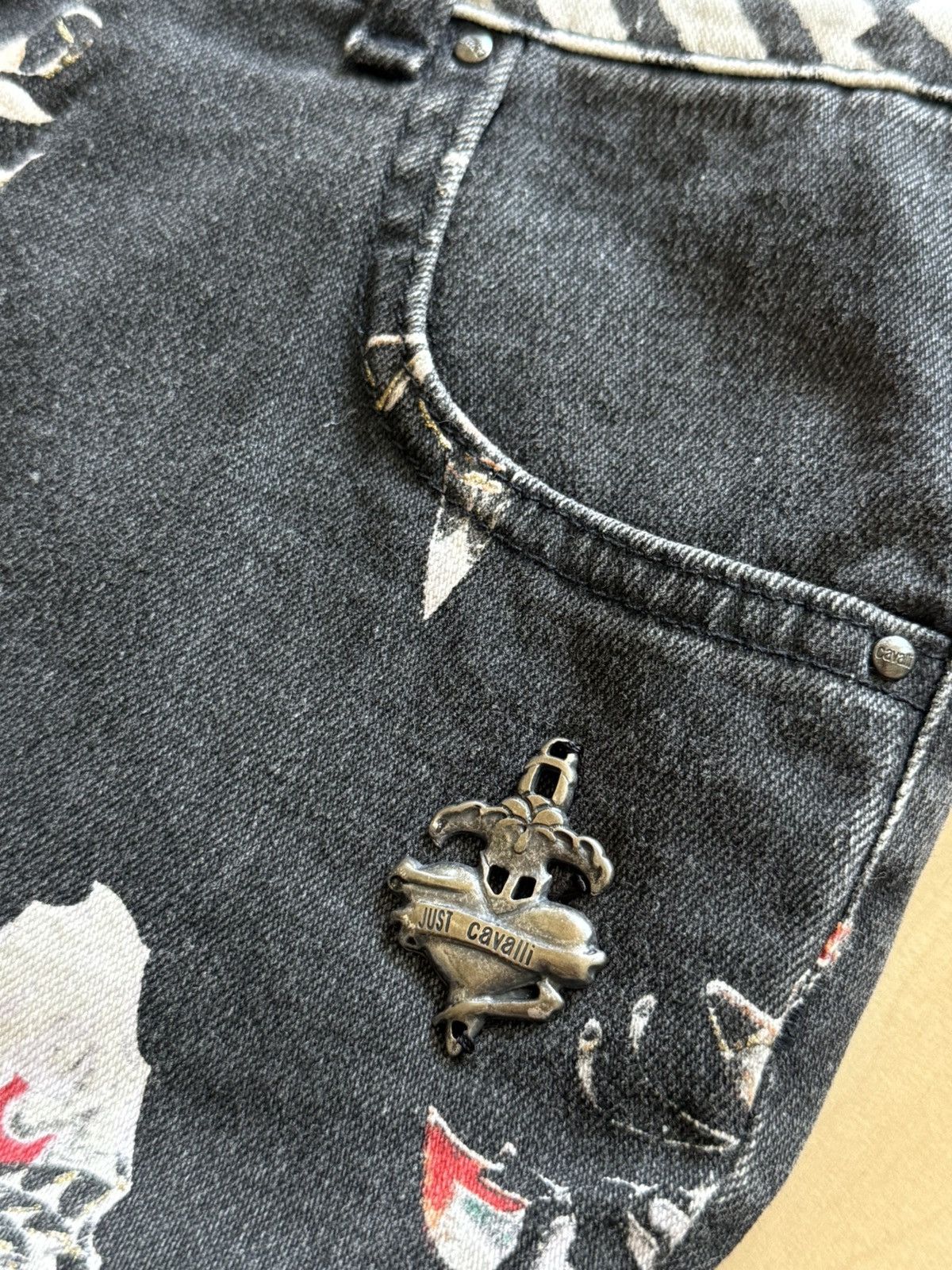 Just Cavalli Just Cavalli vintage Fullprint avant garde skinny jeans Size 26" / US 2 / IT 38 - 6 Thumbnail