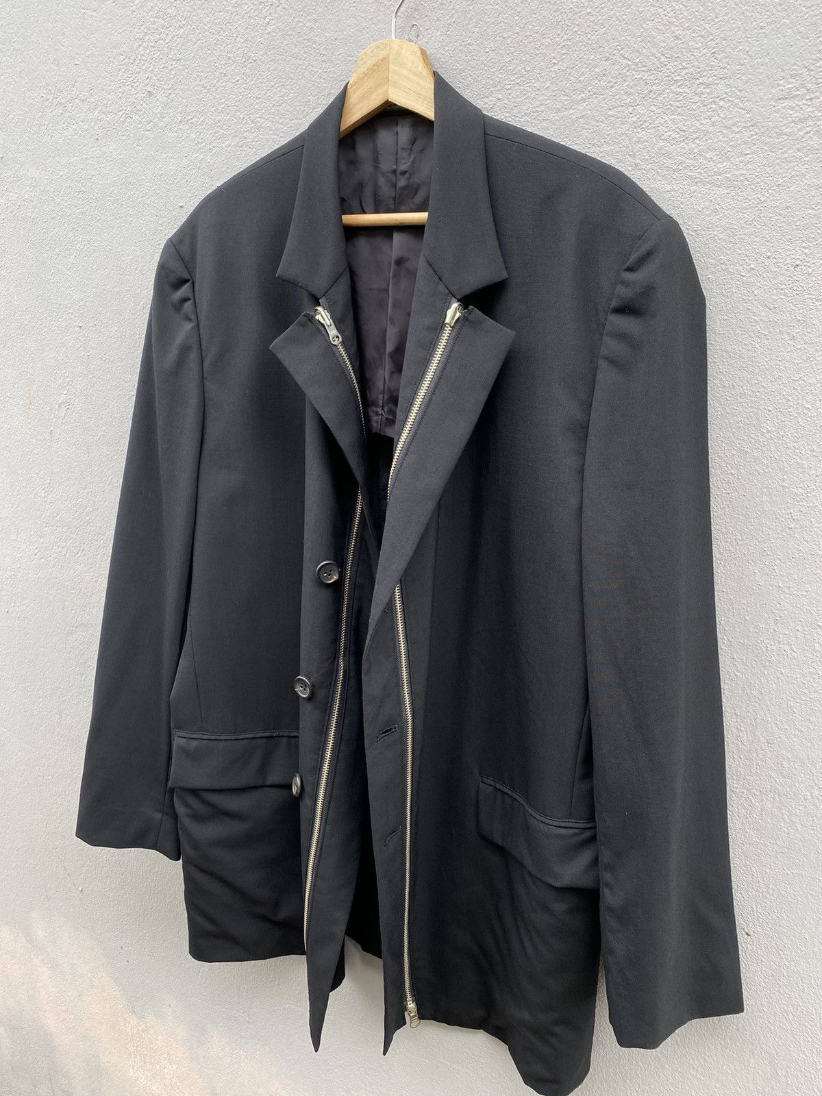 Yohji Yamamoto Yohji Yamamoto LQ Ys For Men Zipper Blazer 2way Rare Design Size 42R - 7 Thumbnail