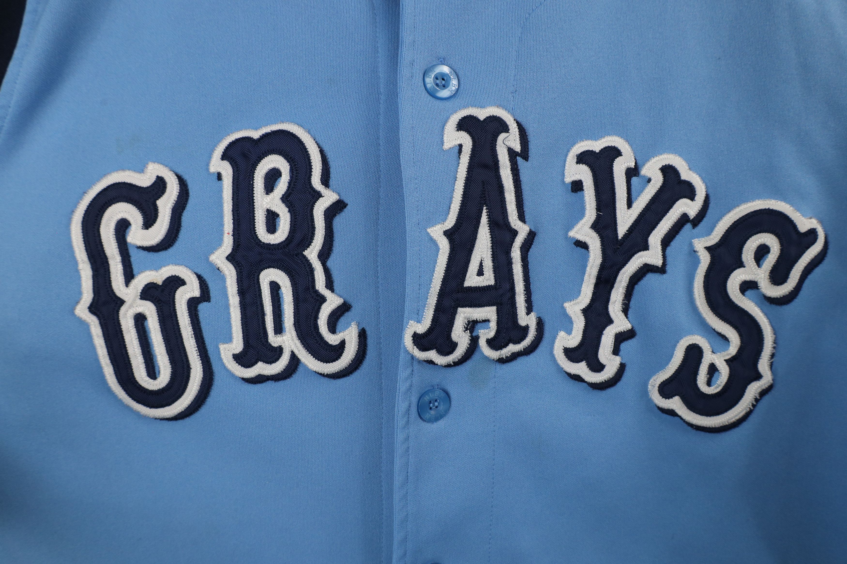 Vintage Vintage 90s Leagues Homestead Grays Baseball Jersey Blue Size US XXL / EU 58 / 5 - 5 Thumbnail