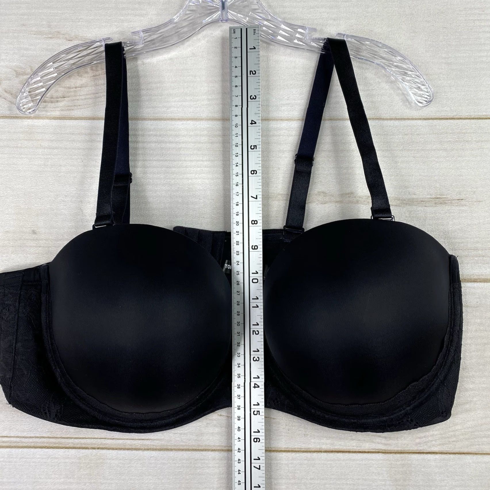 Torrid Torrid Underwire Bra 46DDD Black Lace Floral Push Up Padded Strappy Women Adult Size ONE SIZE - 6 Thumbnail