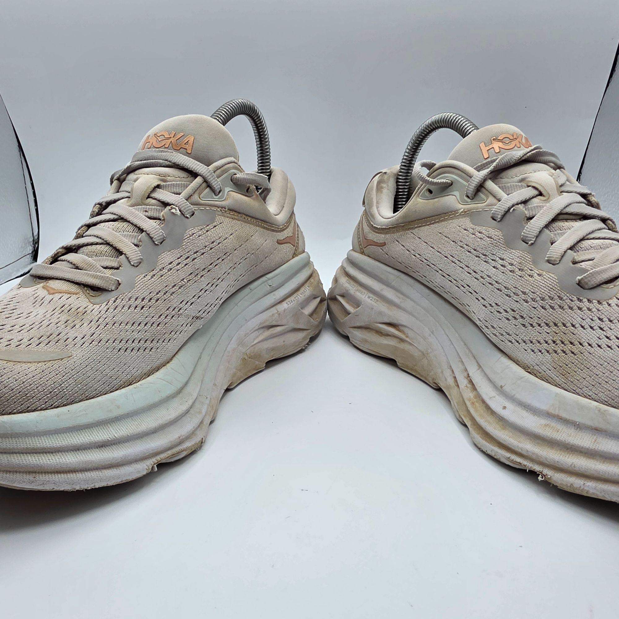 Hoka One One Bondi Womens Size B Gray White Athletic R