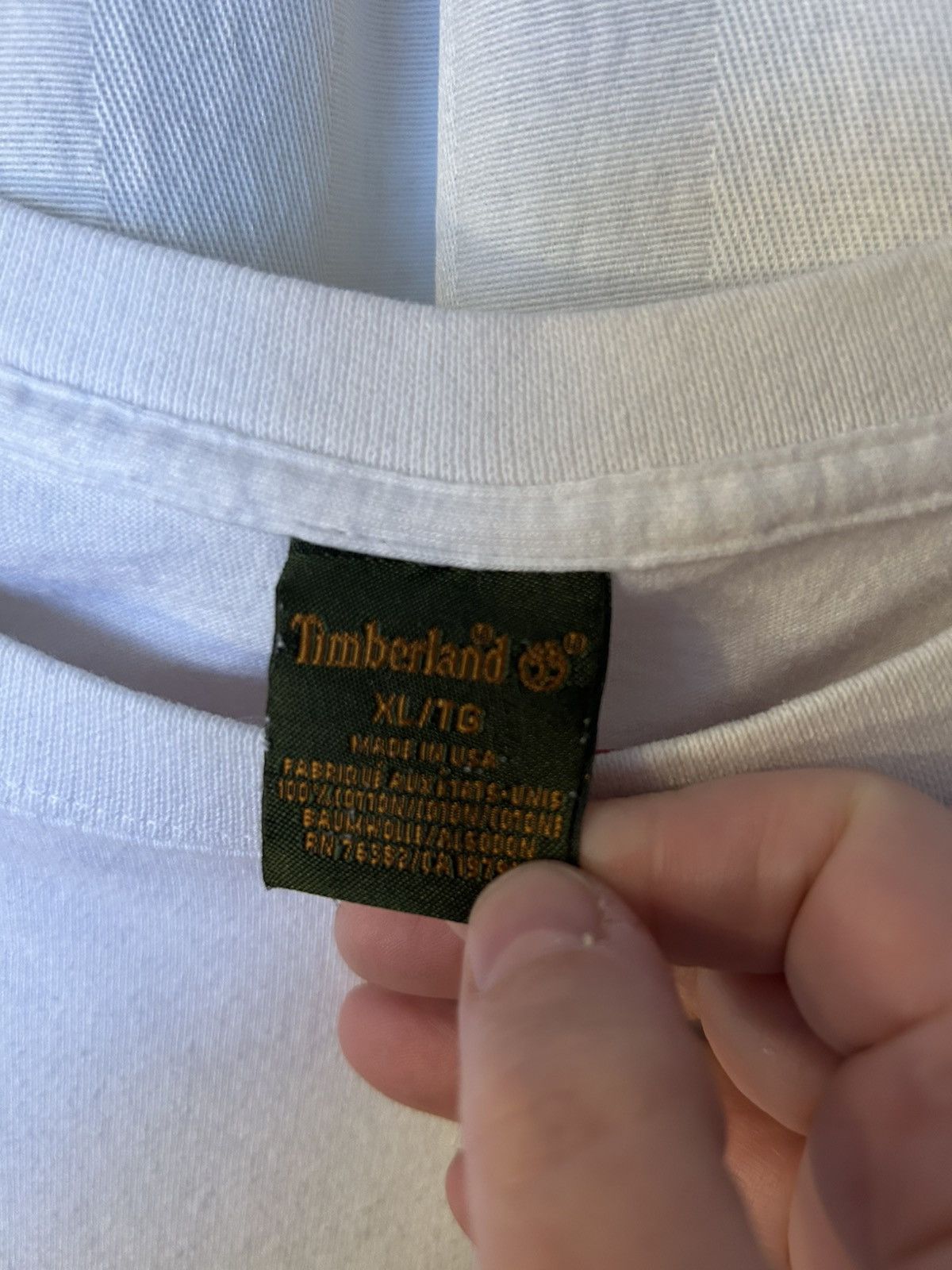 Timberland Tee: timberland long sleeved new stack logo made in usa xl Size US XL / EU 56 / 4 - 5 Thumbnail