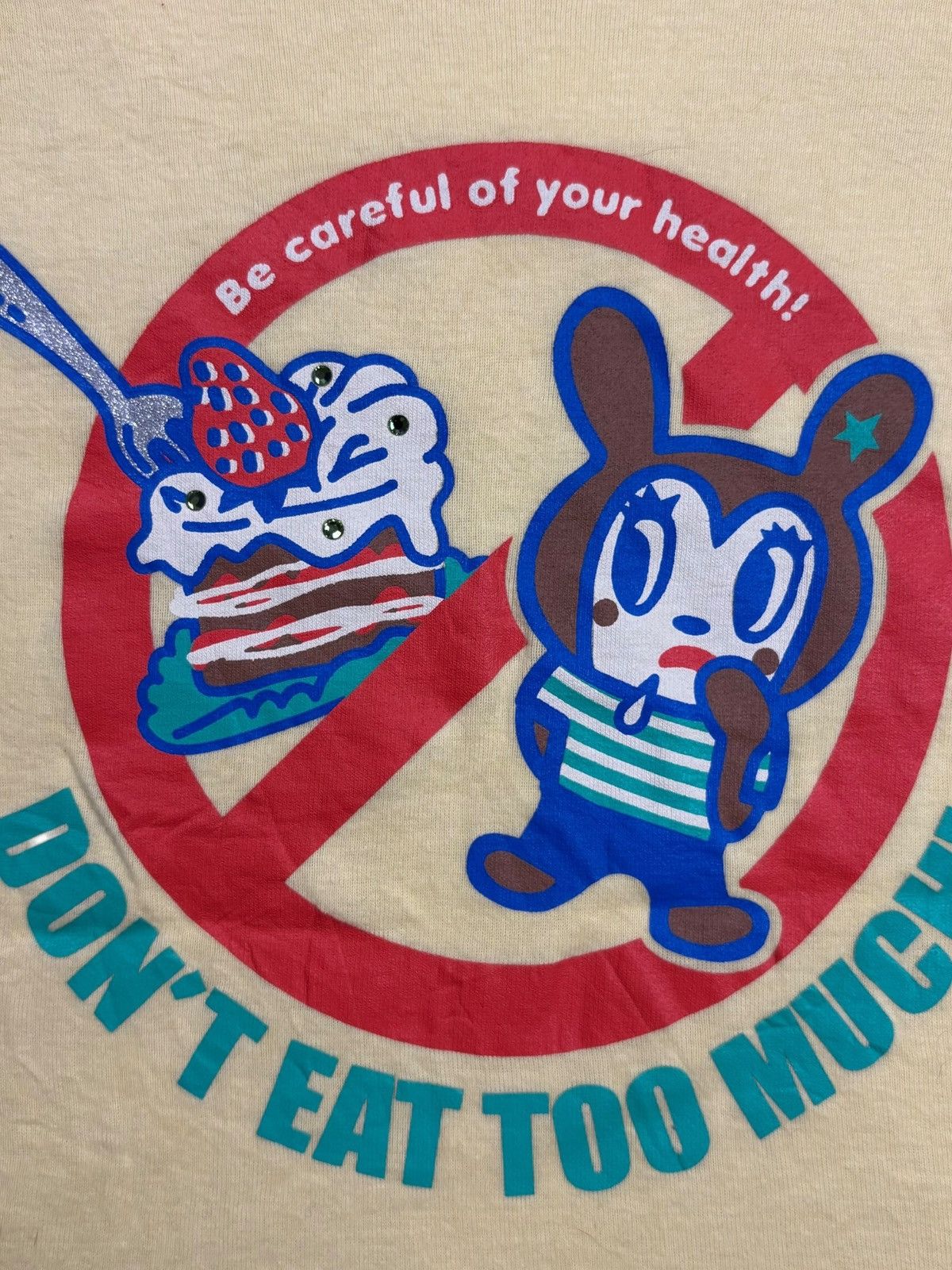 Angel Blue 2000s Angel Blue - Don't Eat Too Much Baby Tee Size M / US 6-8 / IT 42-44 - 7 Thumbnail