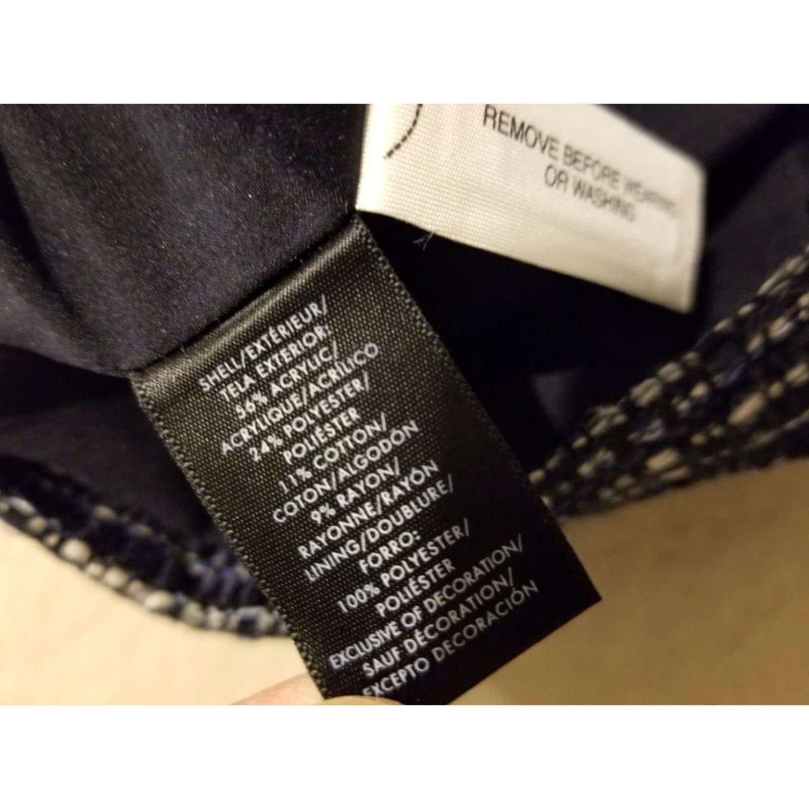 Ann Taylor Womens Ann Taylor Jacket 10 Navy Blue Size L / US 10 / IT 46 - 6 Thumbnail