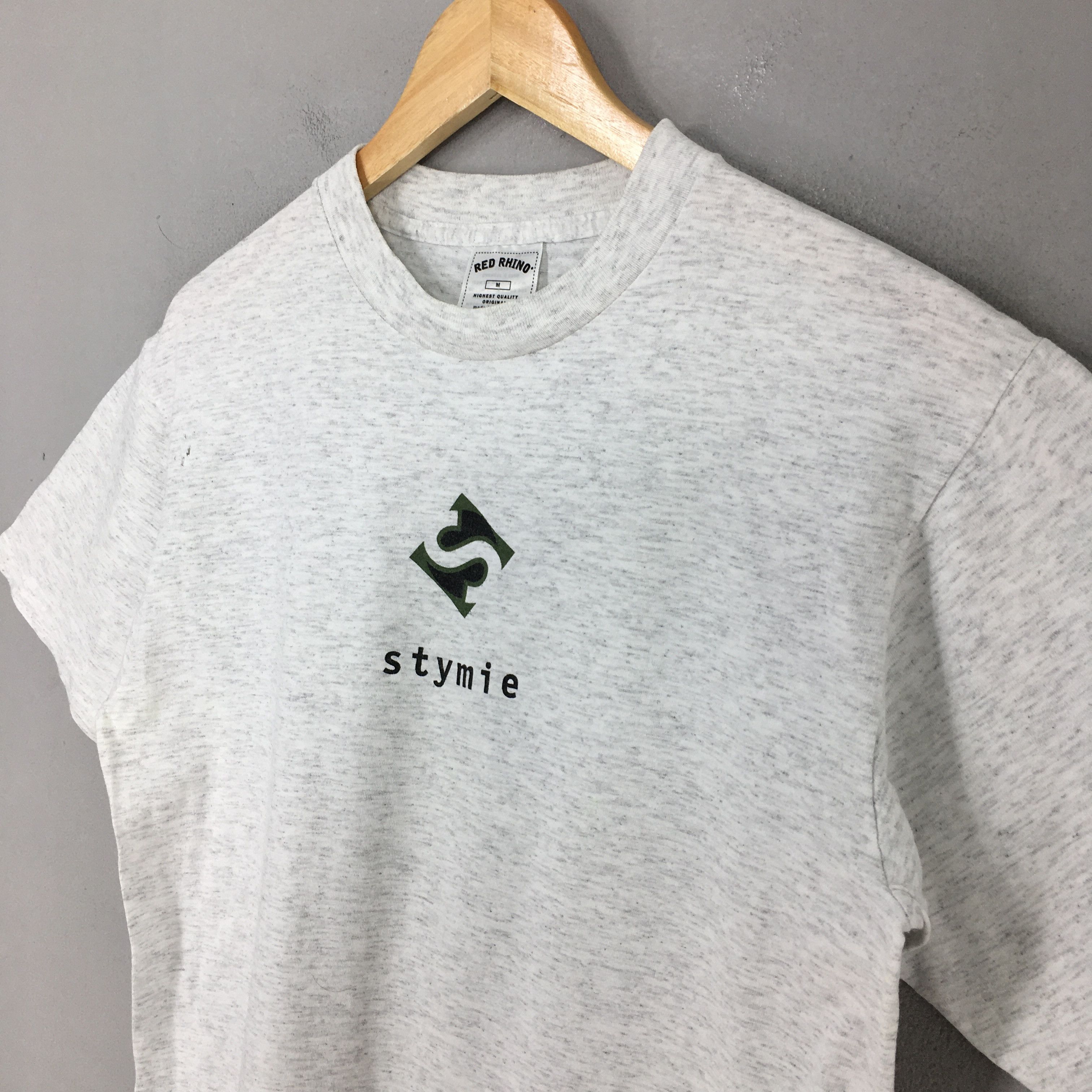 Vintage Vintage 90's Stymie Skate Streetwear Gray T shirt Medium Size US M / EU 48-50 / 2 - 5 Thumbnail