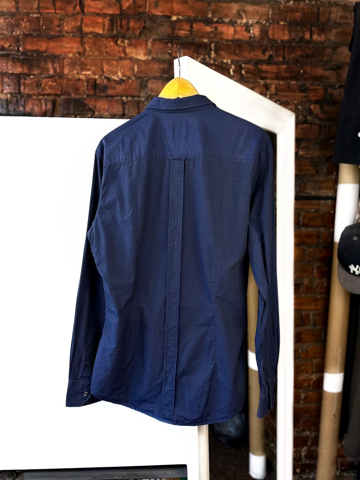Dolce & Gabbana Vintage Men’s Shirts Button Up Dolce&Gabbana Dark Blue Size US L / EU 52-54 / 3 - 4 Thumbnail