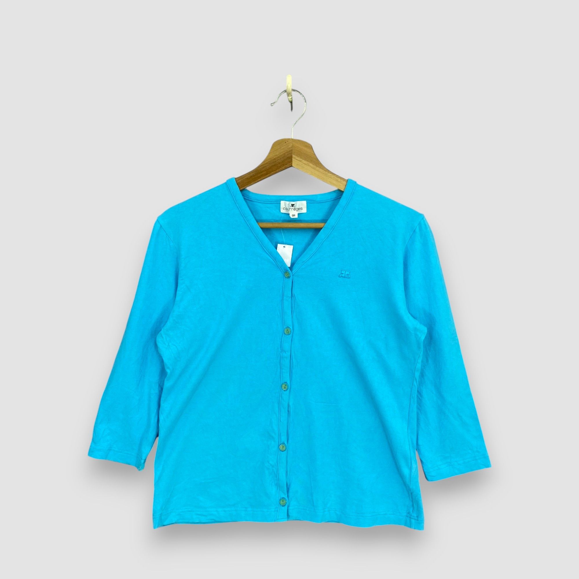 Courreges Vintage Courreges Cardigan Sweatshirt Button Front Knit Top Size XS / US 0-2 / IT 36-38 - 1 Thumbnail