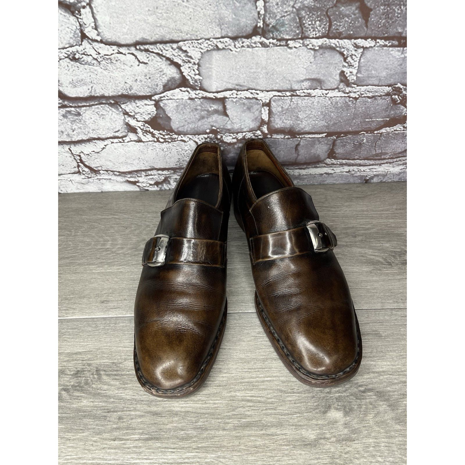 Barker Barker Dark Brown Leather Monk Dress Loafers England Shoes M Size US 7 / EU 40 - 1 Thumbnail