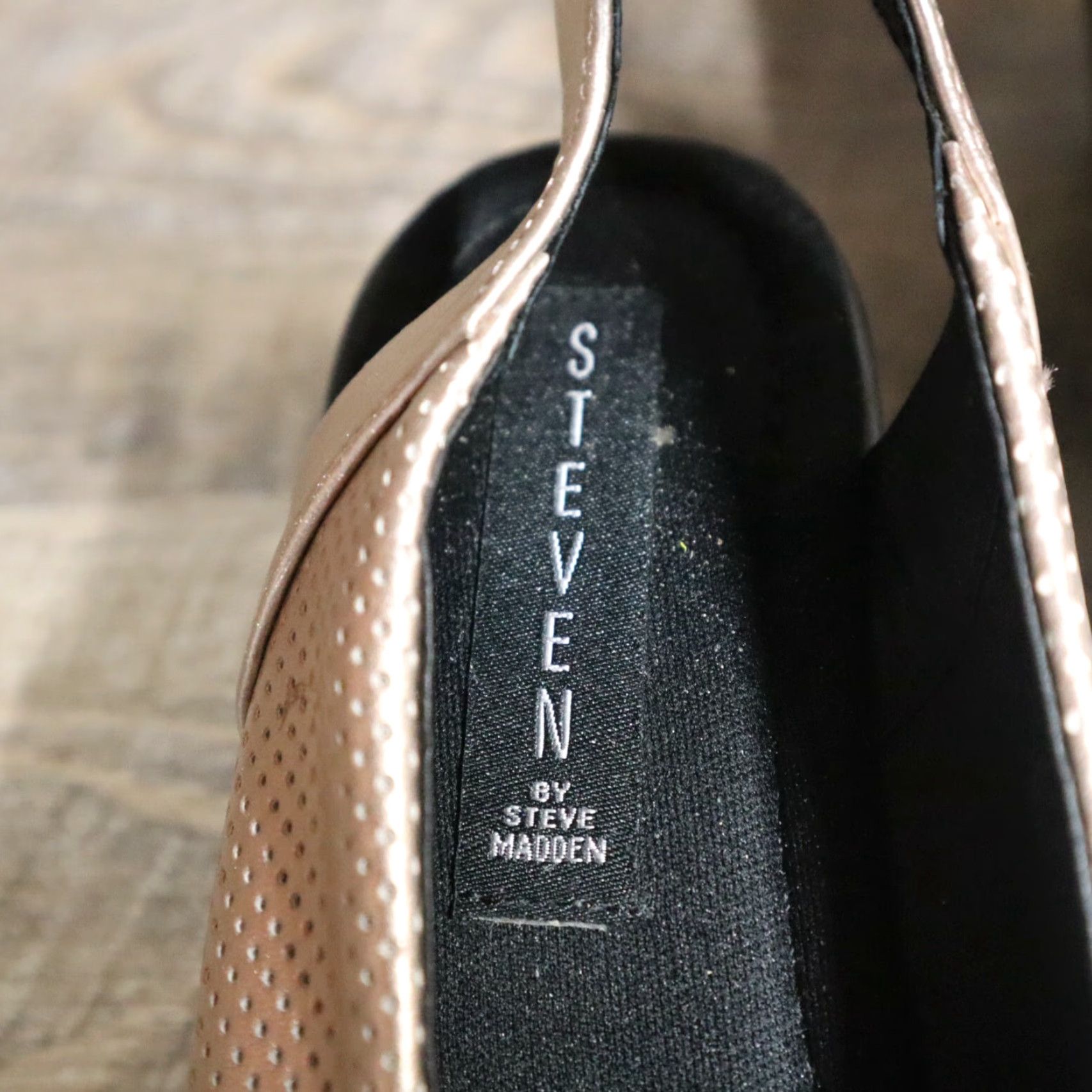 Steve Madden **Steve Madden Babelle Rose Gold Ankle-Strap Wedge Sandals Women's 6 M Peep Toe** Size US 6 / IT 36 - 5 Thumbnail
