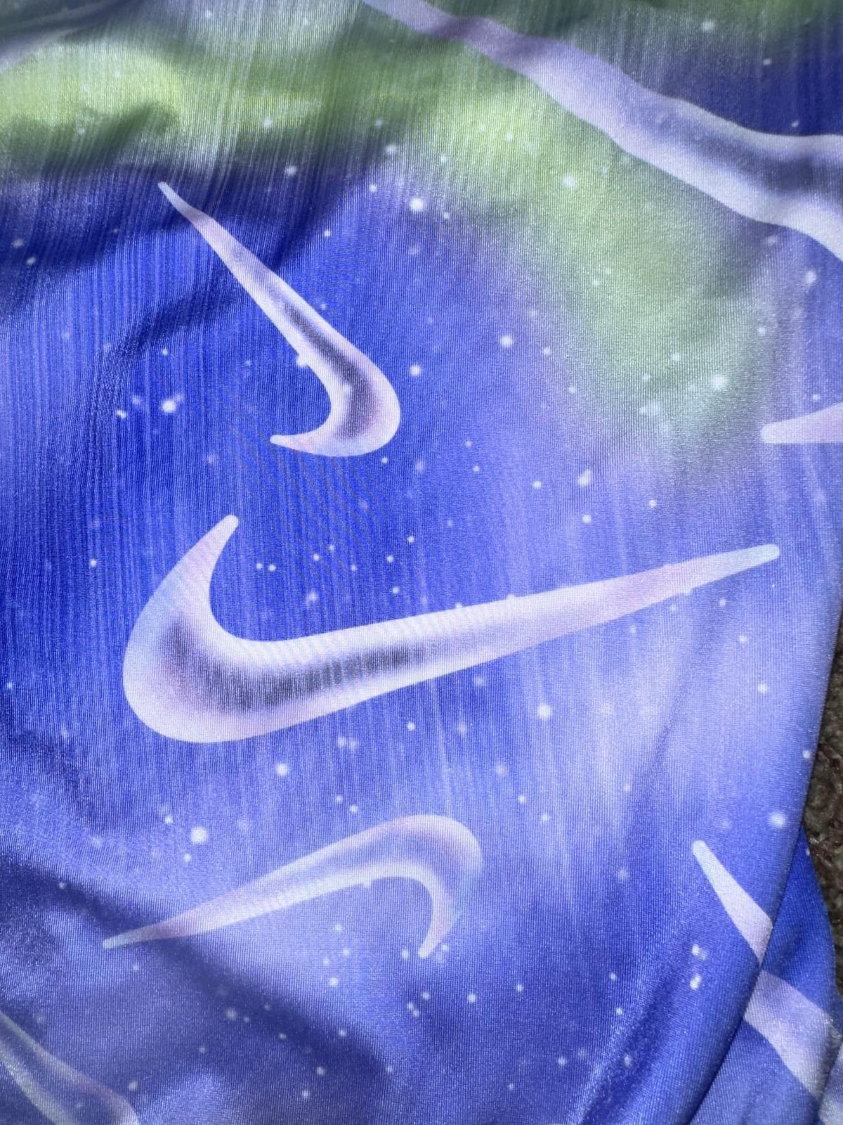 Nike Nike Girls Spiderback Swimsuit One Piece Aurora Purple Swoosh Print Size ONE SIZE - 3 Thumbnail
