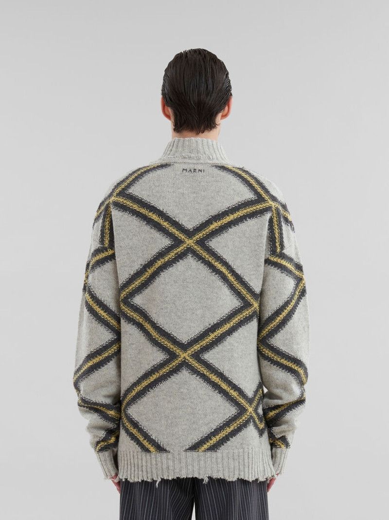 o1w1db11125 Broken Wool Jumper in Grey