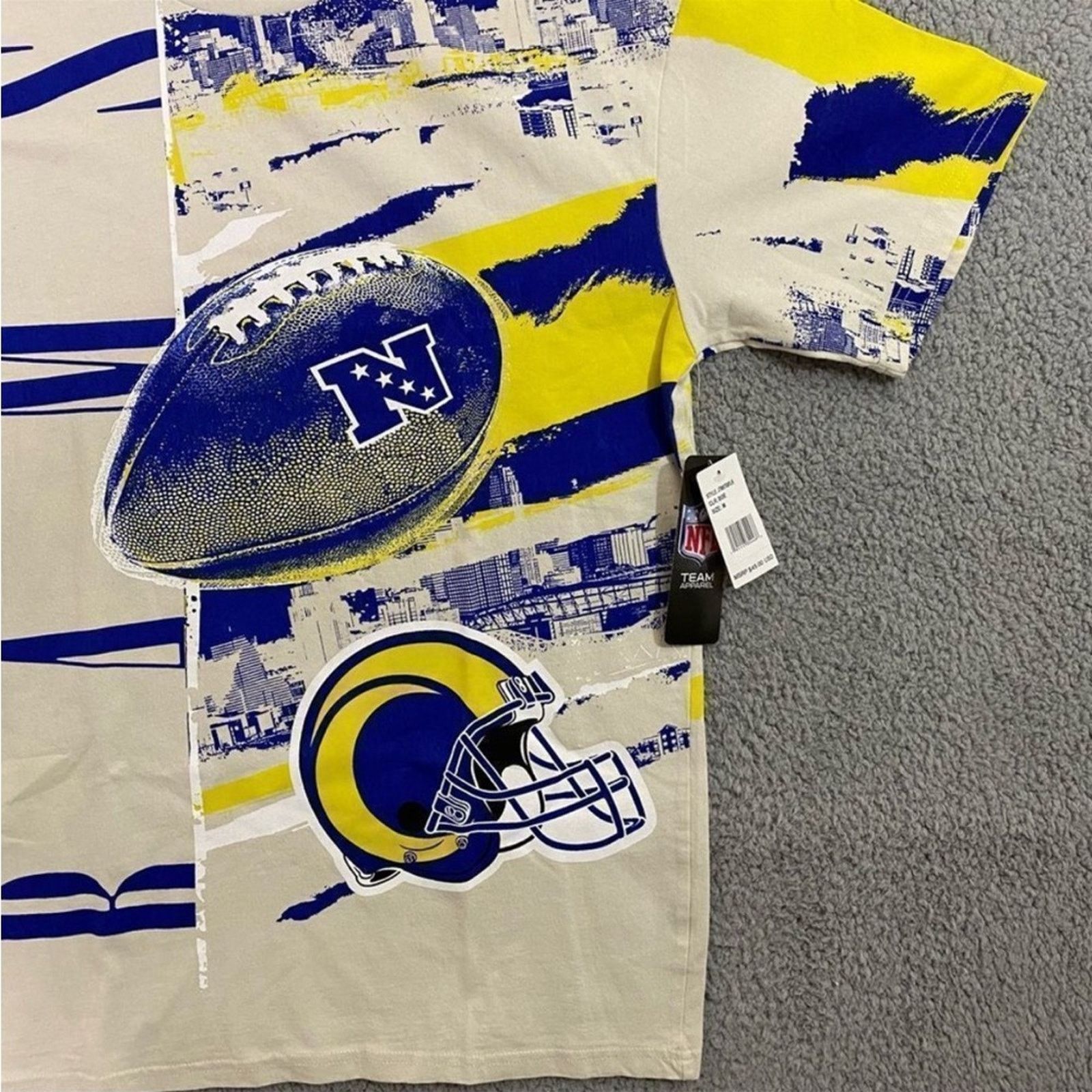 NFL NWT LA RAMS AOP ALL OVER PRINT HEAVY COTTON SHIRT NICE Size US M / EU 48-50 / 2 - 2 Thumbnail