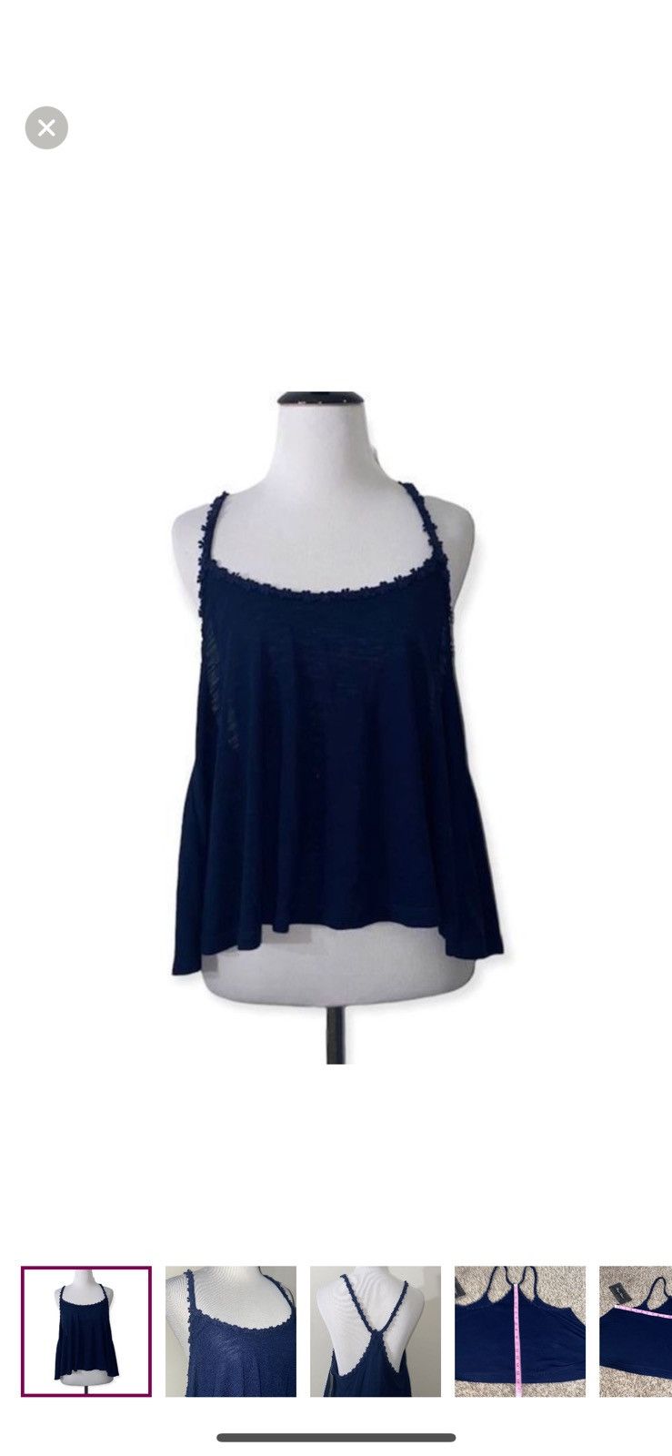 Almost Famous Almost famous xl navy flowy tank top Size XL / US 12-14 / IT 48-50 - 1 Thumbnail