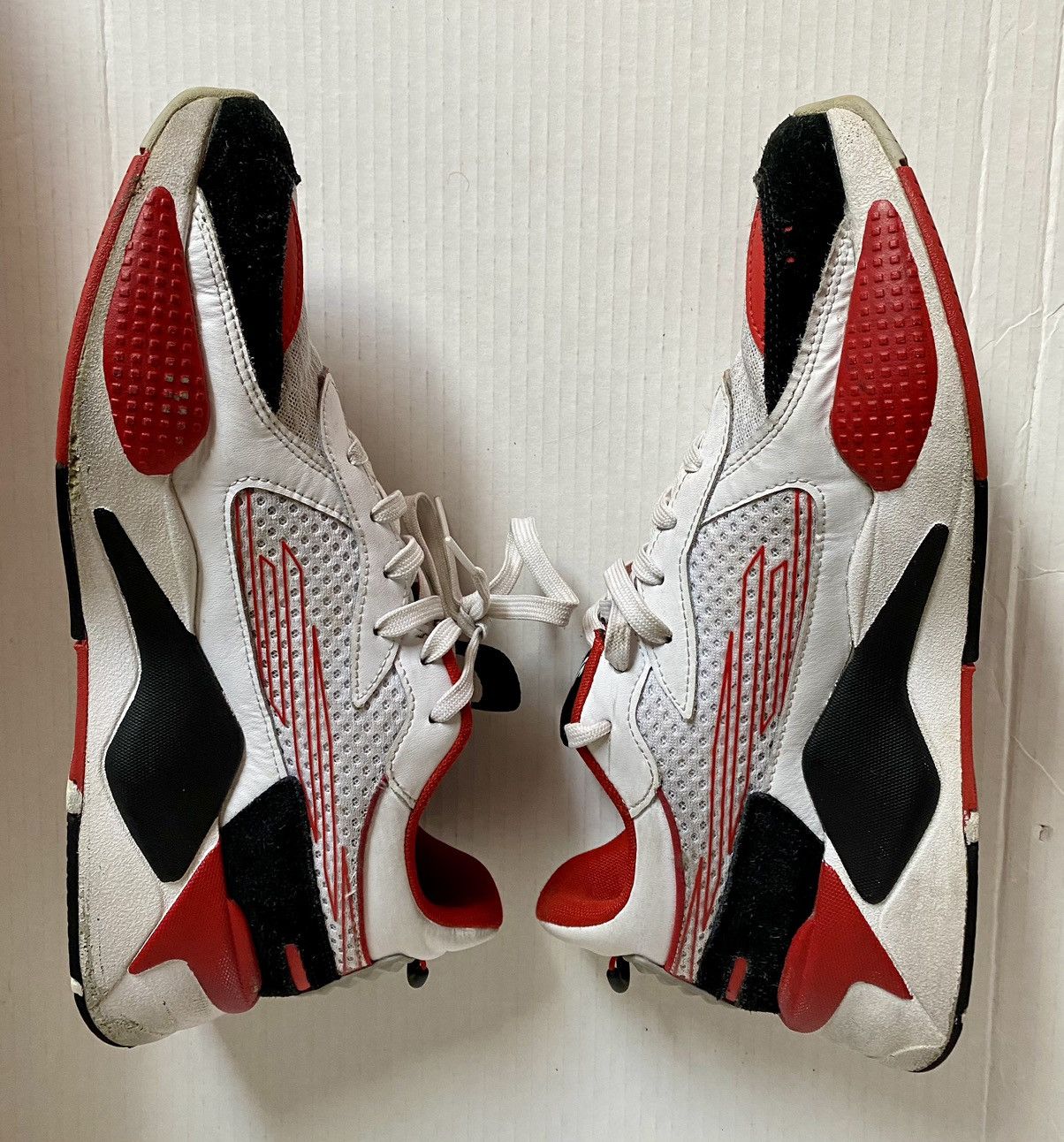 Puma RS-X cyber ‘white high risk red’ puma runners 12 Size US 12 / EU 45 - 8 Thumbnail