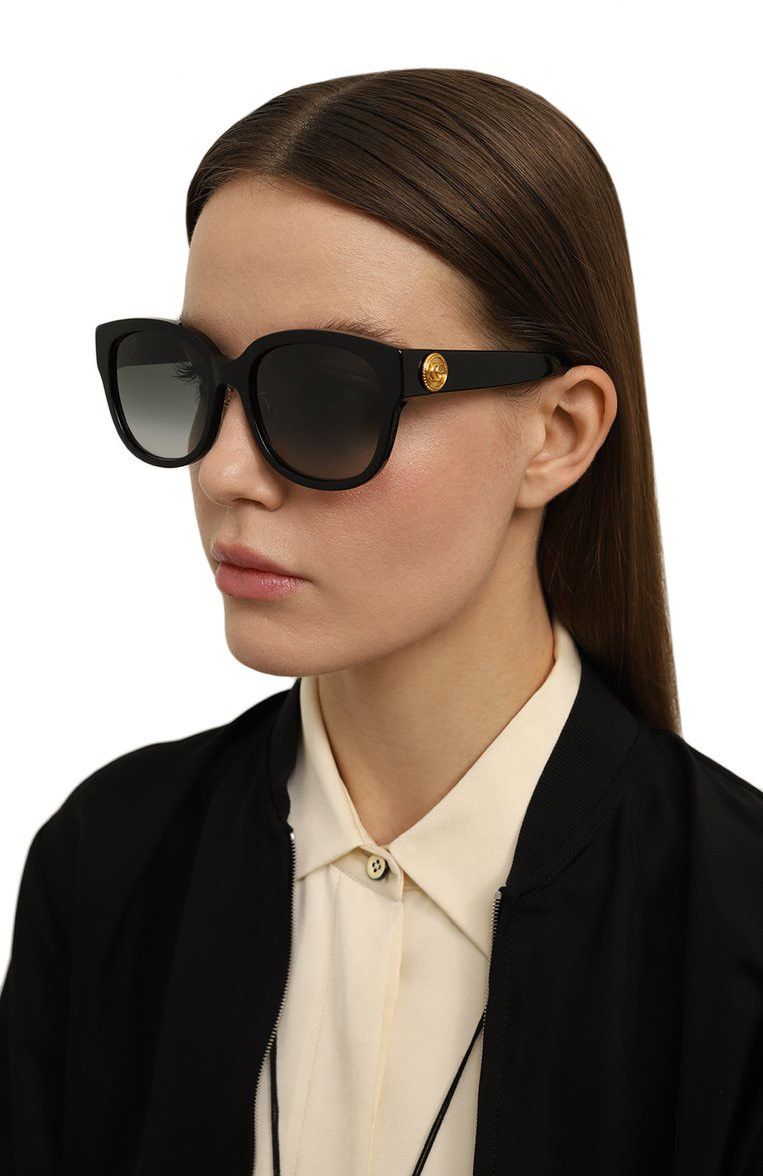 Gucci NEW GUCCI GG1409SK 001 ROUND BLACK GREY WOMEN SUNGLASSES Size ONE SIZE - 1 Thumbnail
