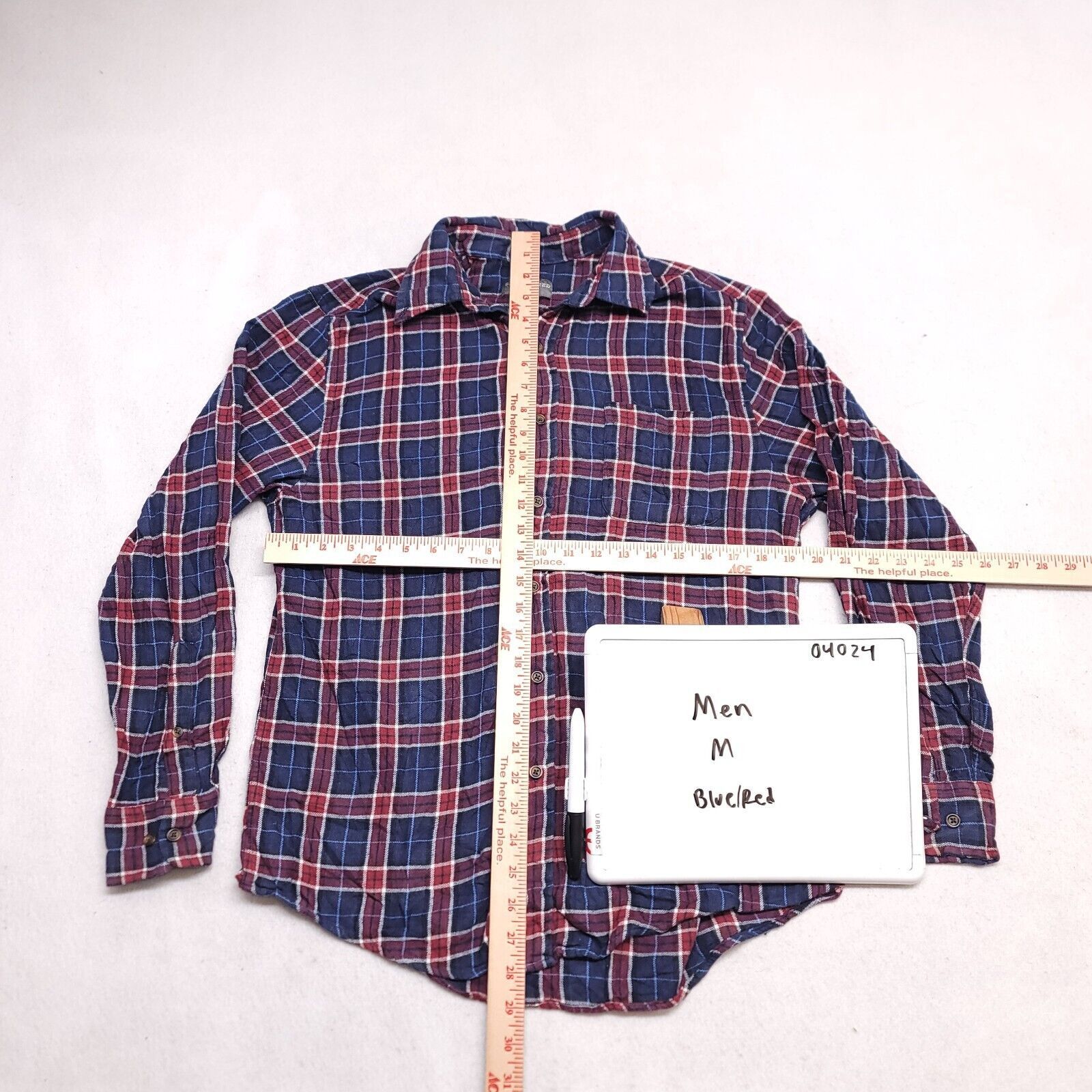 Saddlebred Saddlebred Tartan Flannel Shirt Mens Size Medium M Blue Red Size US M / EU 48-50 / 2 - 6 Thumbnail