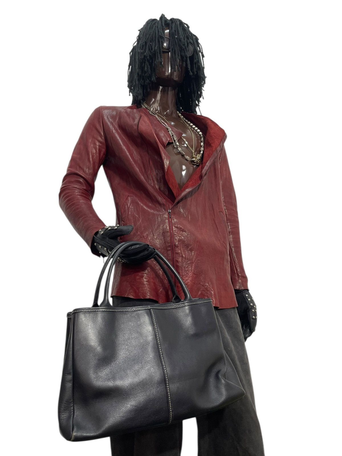 Genuine Leather Full Leather Art Berg Japan Tote Hand Bag 2🟩2 Size ONE SIZE - 2 Thumbnail