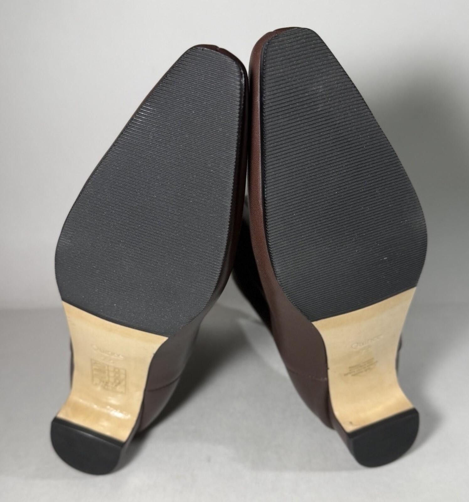 Quince QUINCE Italian Leather Kitten Heel Ankle Bootie Espresso Size US 7.5 / IT 37.5 - 5 Thumbnail