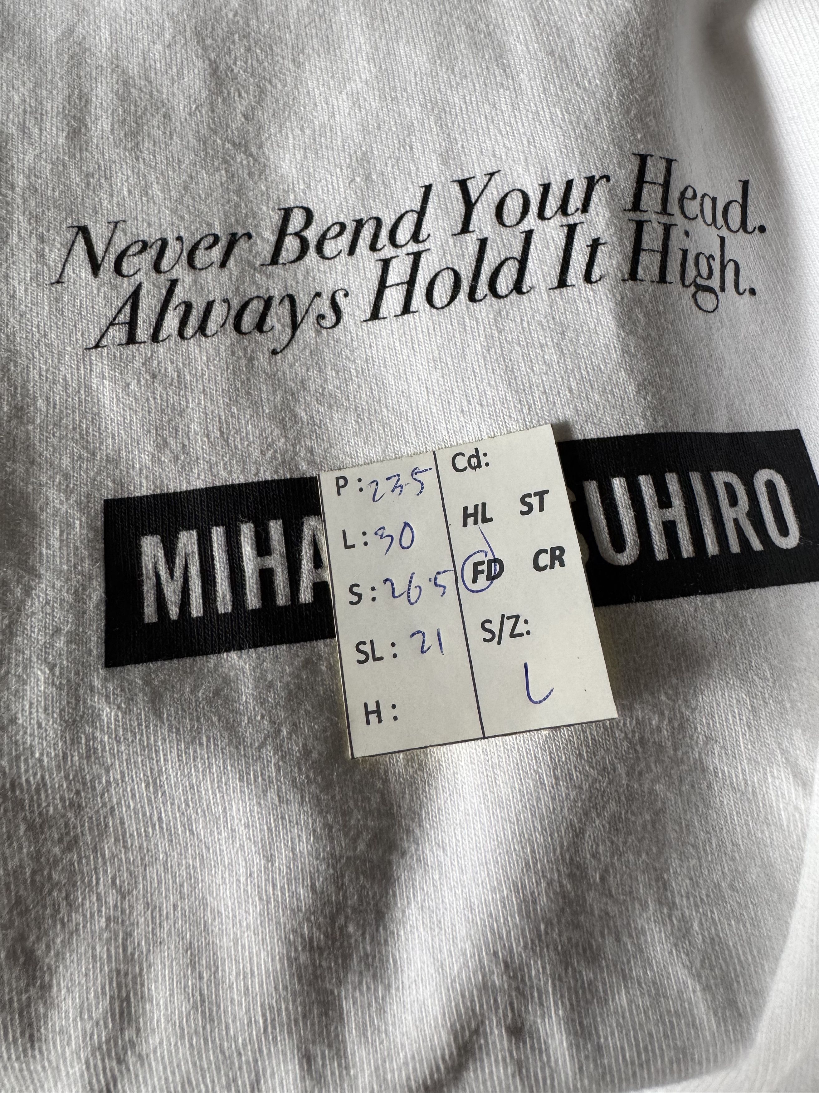 Maison MIHARA YASUHIRO VINTAGE MIHARAYASUHIRO GOOD INSPIRATION L/S TEE Size US L / EU 52-54 / 3 - 17 Thumbnail