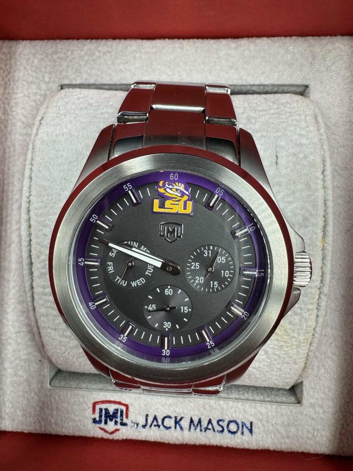 Other Jack Mason LSU Tigers Chronograph Watch Purple Dial Stainles Size ONE SIZE - 8 Thumbnail
