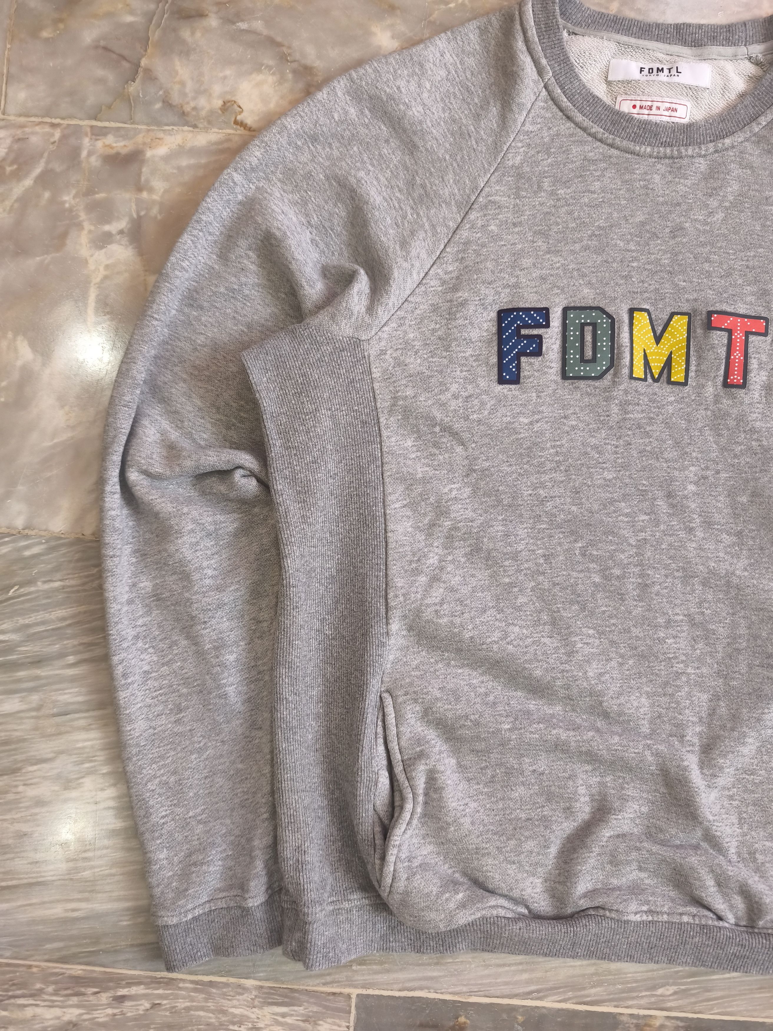 FDMTL Fundamental SASHIKO LOGO SWEAT SHIRT Size US M / EU 48-50 / 2 - 2 Thumbnail
