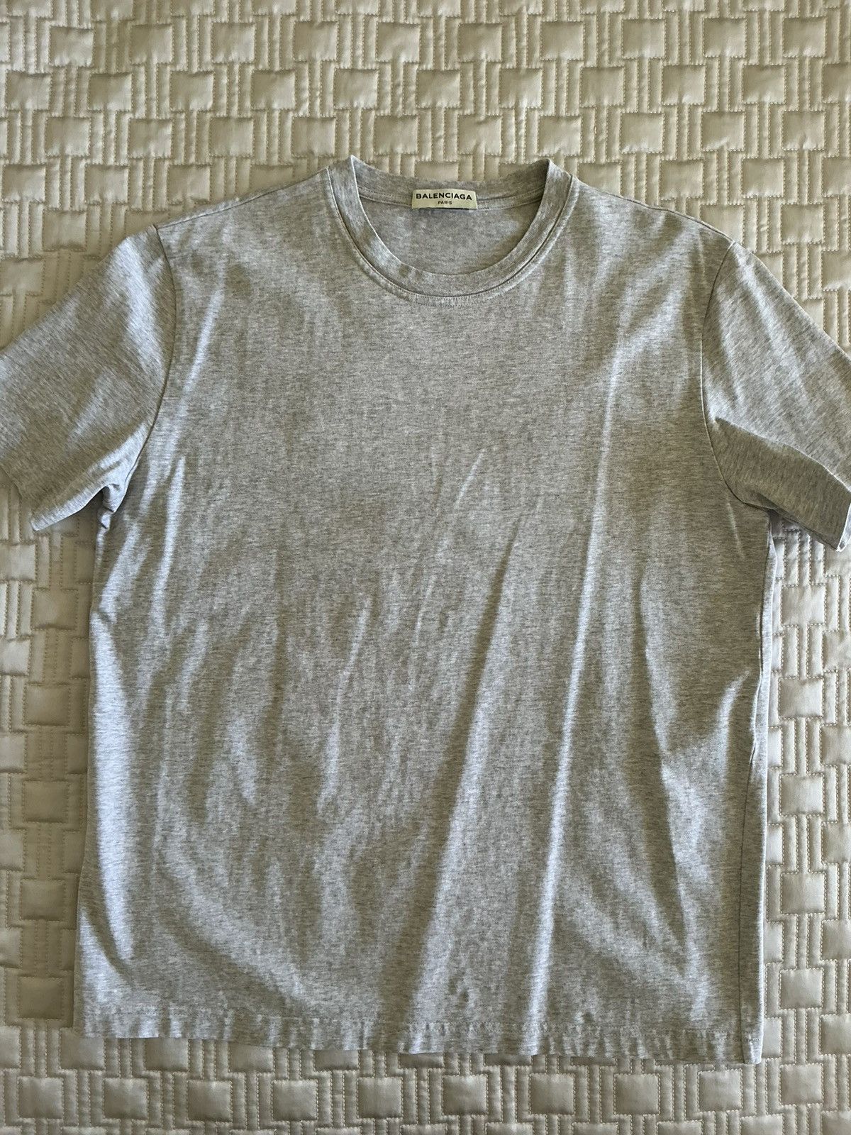 Balenciaga Balenciaga Gray Back Logo T-shirt size XL Size US XL / EU 56 / 4 - 1 Thumbnail