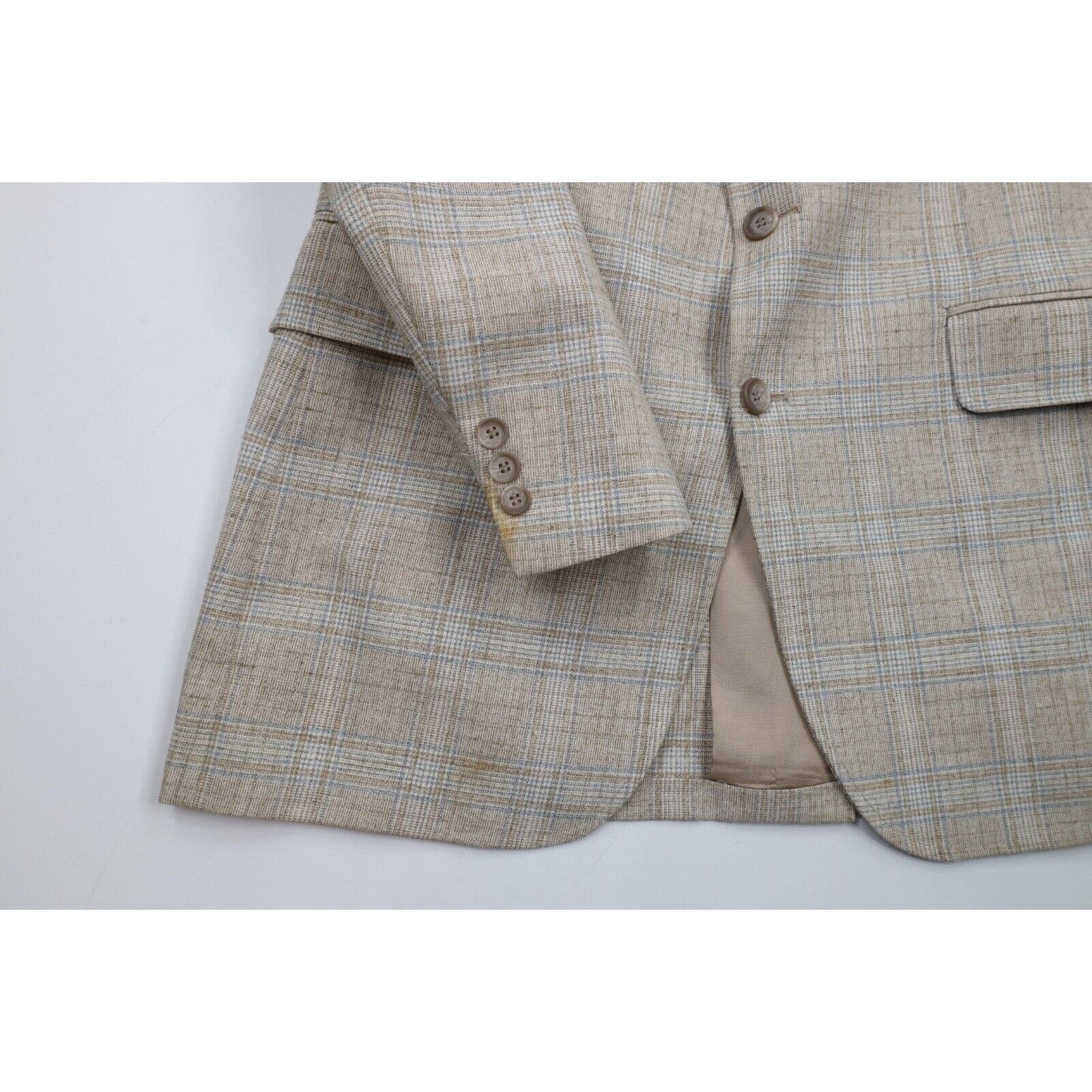Vintage Vintage 70s Streetwear 3 Piece Wool Suit Wedding Size 42R - 4 Thumbnail
