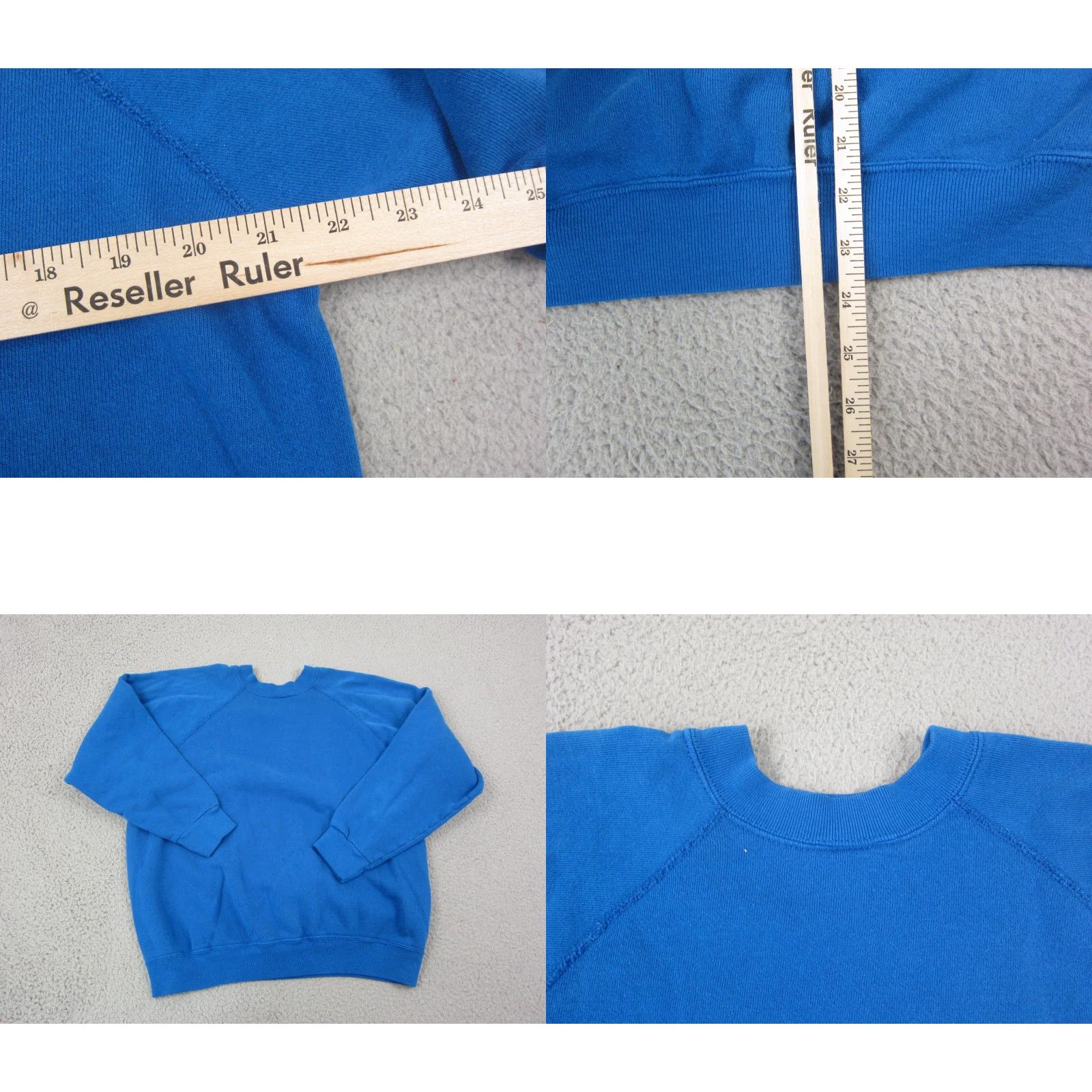 Tultex VINTAGE Tultex Sweatshirt Womens L Blue Crew Neck Pullover Raglan Sleeve Fleece Acrylic Cotton 70s 90s Modern Made in USA Mens Womens Girls Boys Size L / US 10 / IT 46 - 8 Thumbnail