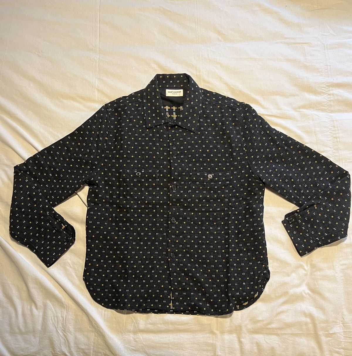 Saint Laurent Paris Saint Laurent wool embroidered shirt. Size US S / EU 44-46 / 1 - 2 Thumbnail