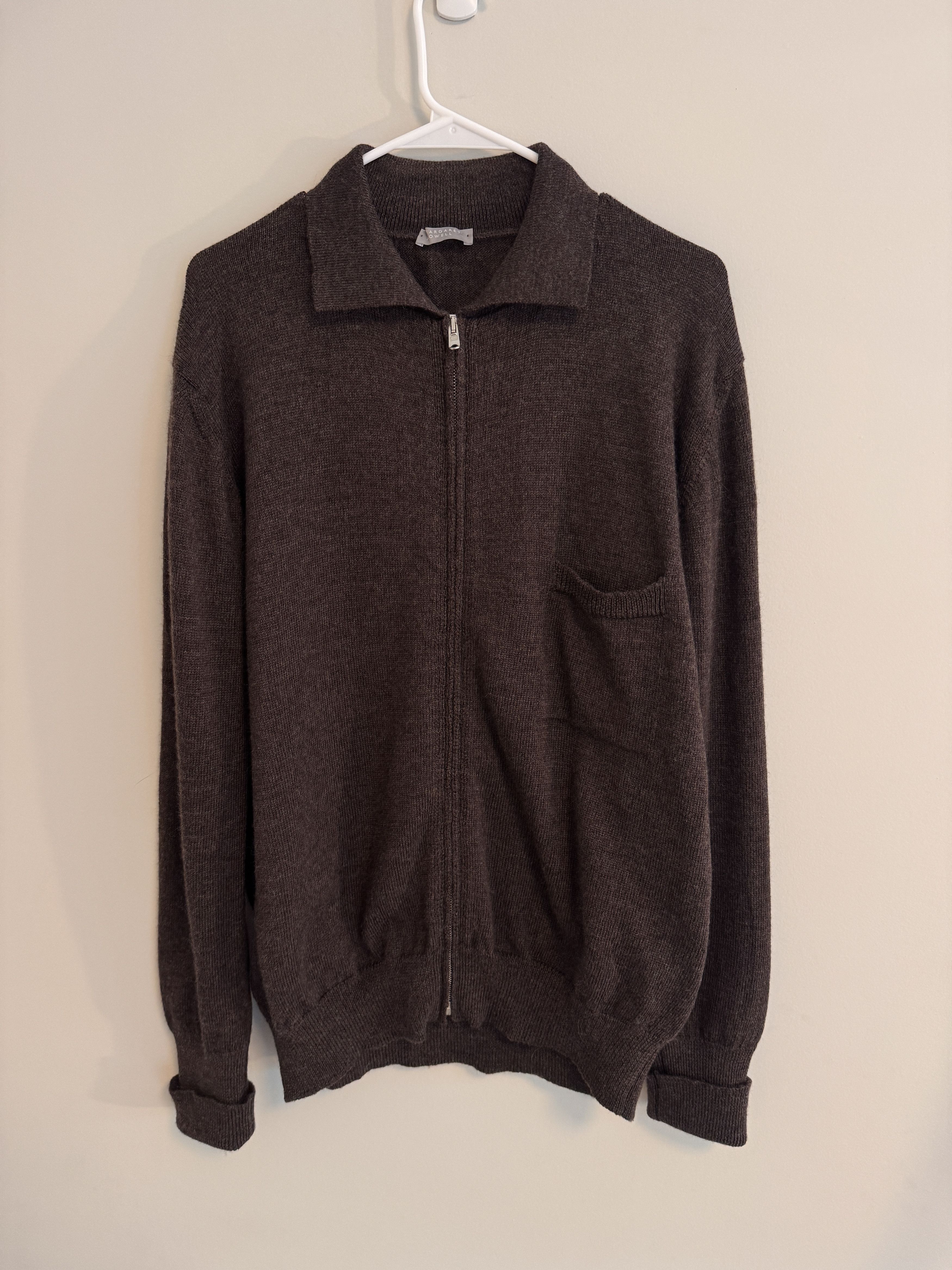 Margaret Howell Polo Collar Chest Pocket Zip Cardigan Size US M / EU 48-50 / 2 - 1 Thumbnail