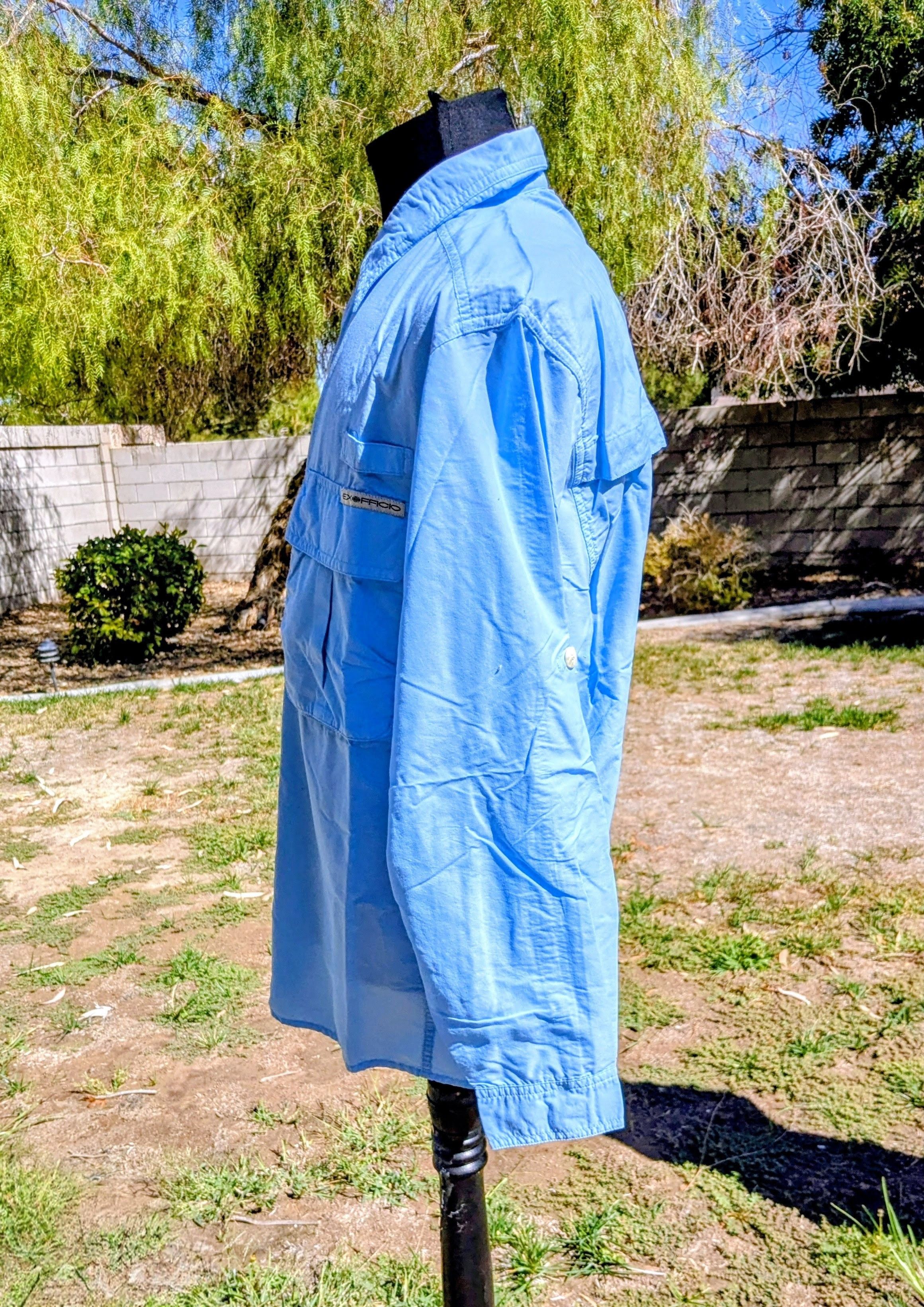 ExOfficio ExOfficio Adventure Travel Sky Blue Air Strip L/S Shirt Size US S / EU 44-46 / 1 - 3 Thumbnail