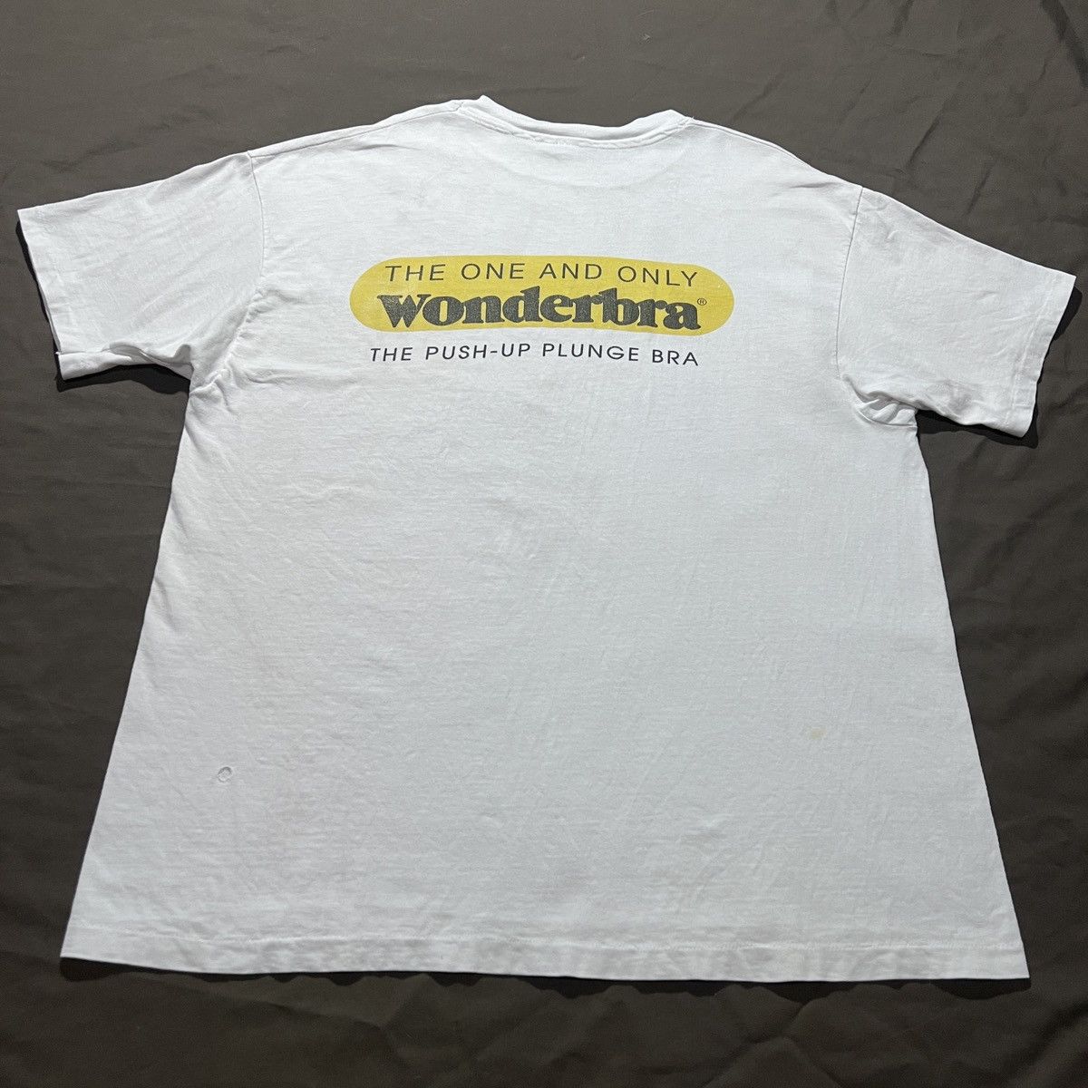 Vintage Vintage 90s Wonderbra Push Up Bra Graphic Promo Tee XL Size US XL / EU 56 / 4 - 9 Thumbnail