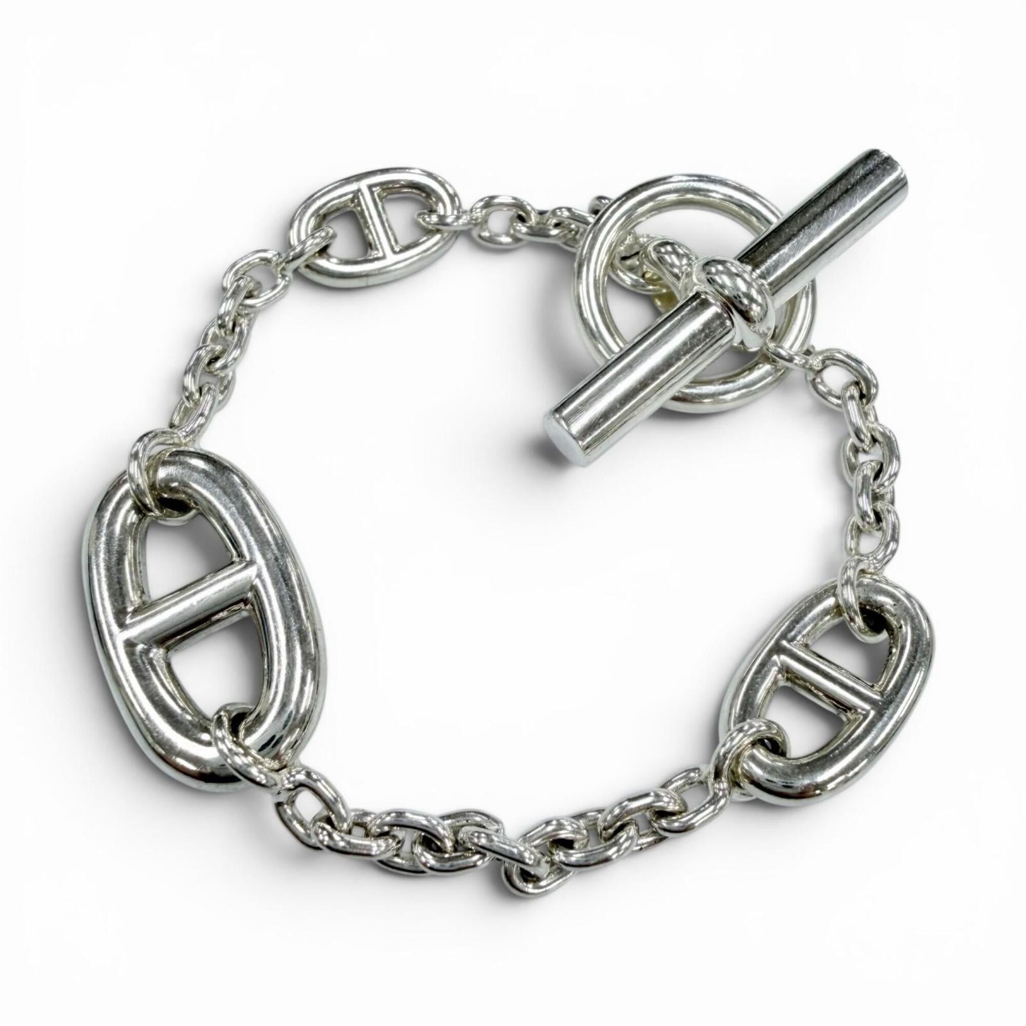 Hermes HERMES Farandole 925 Chaine d'Ancre bracelet, approximately 15cm chain, silver, made in France, 2024 model, weight 24.7g, women's. Size ONE SIZE - 1 Thumbnail
