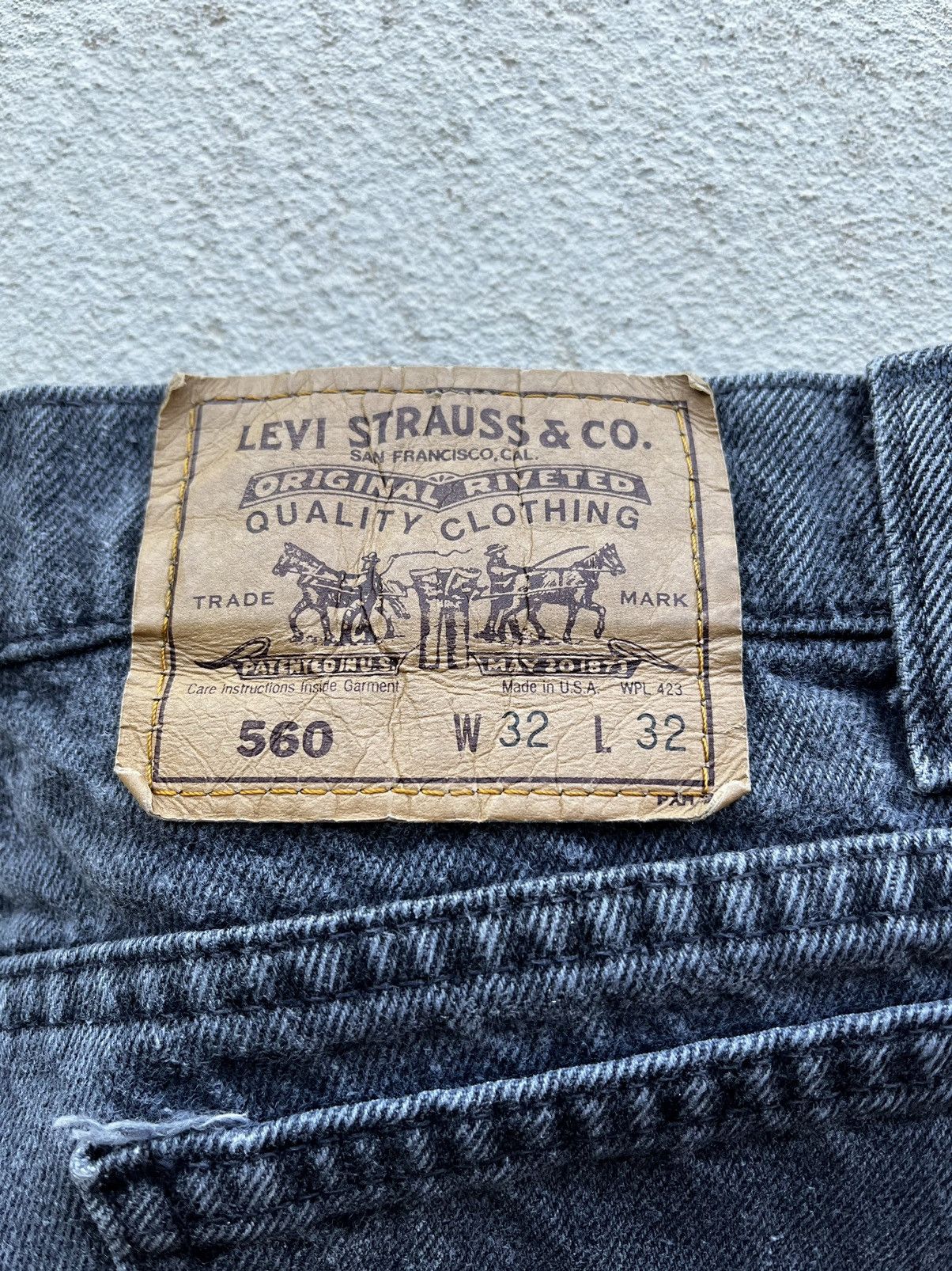 Levi's × Levi's Vintage Clothing Levi's Grey Denim Orange Label Size US 32 / EU 48 - 4 Thumbnail