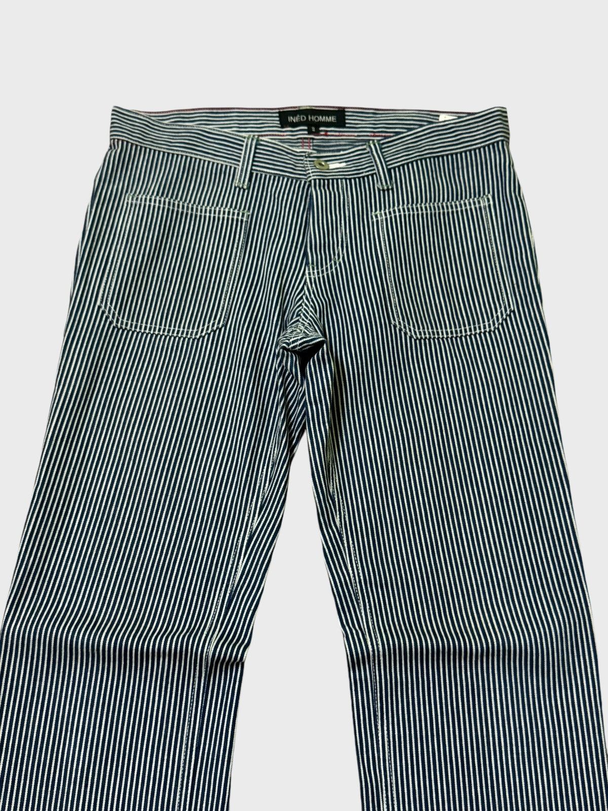Japanese Brand × Vintage × Yohji Yamamoto Vintage INÉD HOMME Yohji Yamamoto Striped Hickory Pant Size US 31 - 3 Thumbnail