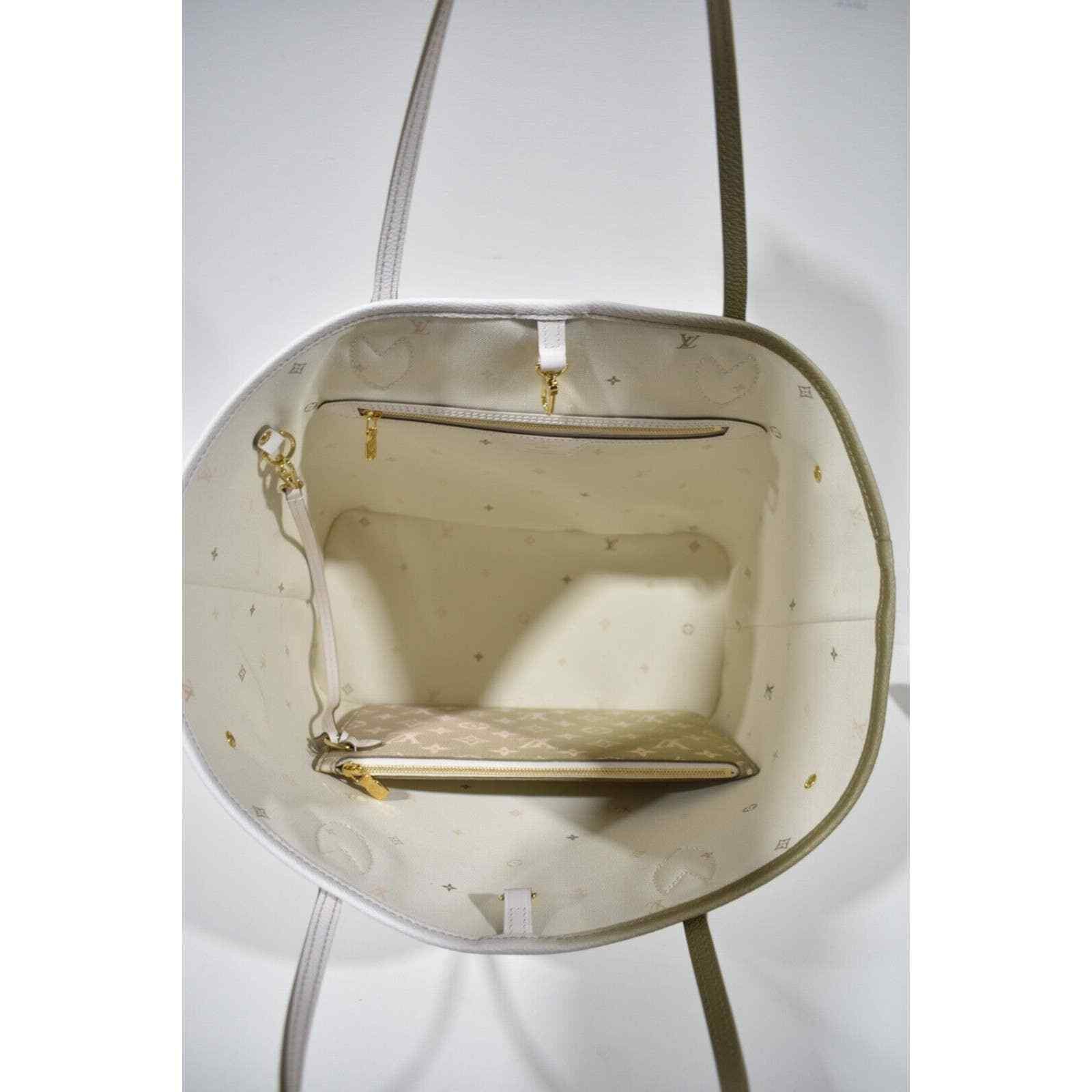Louis Vuitton Louis Vuitton Neverfull Beige Tote Top Handle Shoulder Bag Size ONE SIZE - 10 Thumbnail