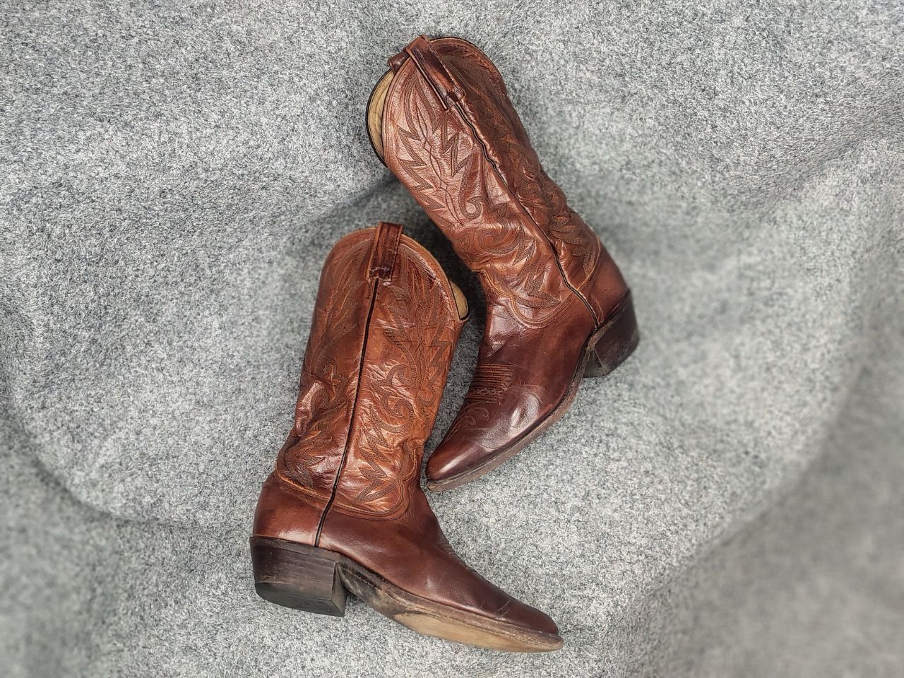 Dan Post Dan Post vintage Brown Western cowboy boots USA Made Size US 7.5 / IT 37.5 - 16 Thumbnail