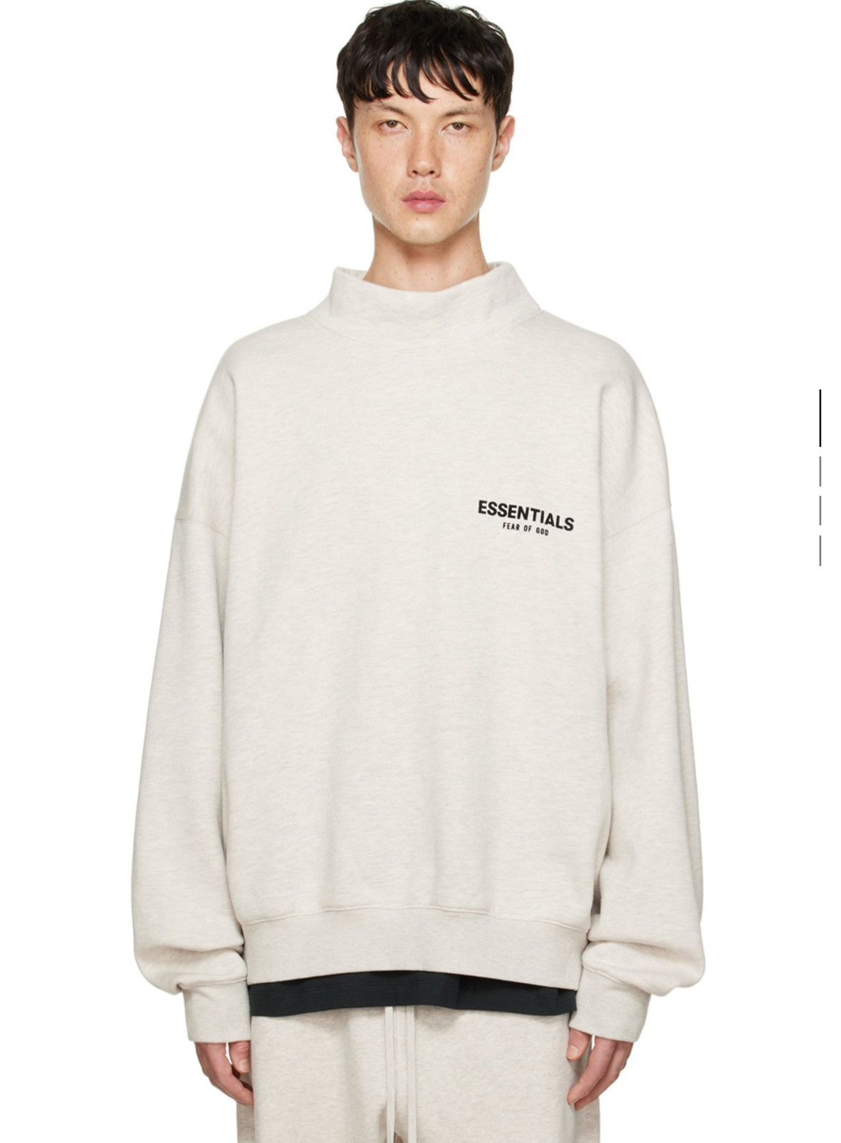 Crewneck Oatmeal Essential Fear Of God Crewneck Fear Of God FOG