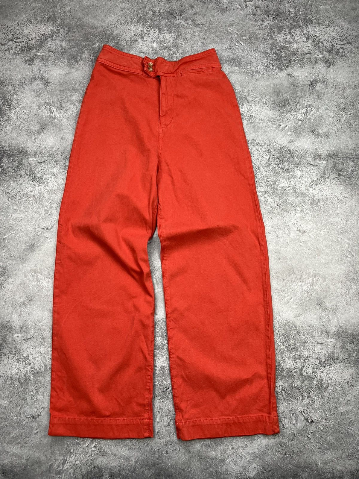 Sezane Sezane Red Denim Pants Wide Womens Size 24" / US 00 / IT 34 - 1 Thumbnail
